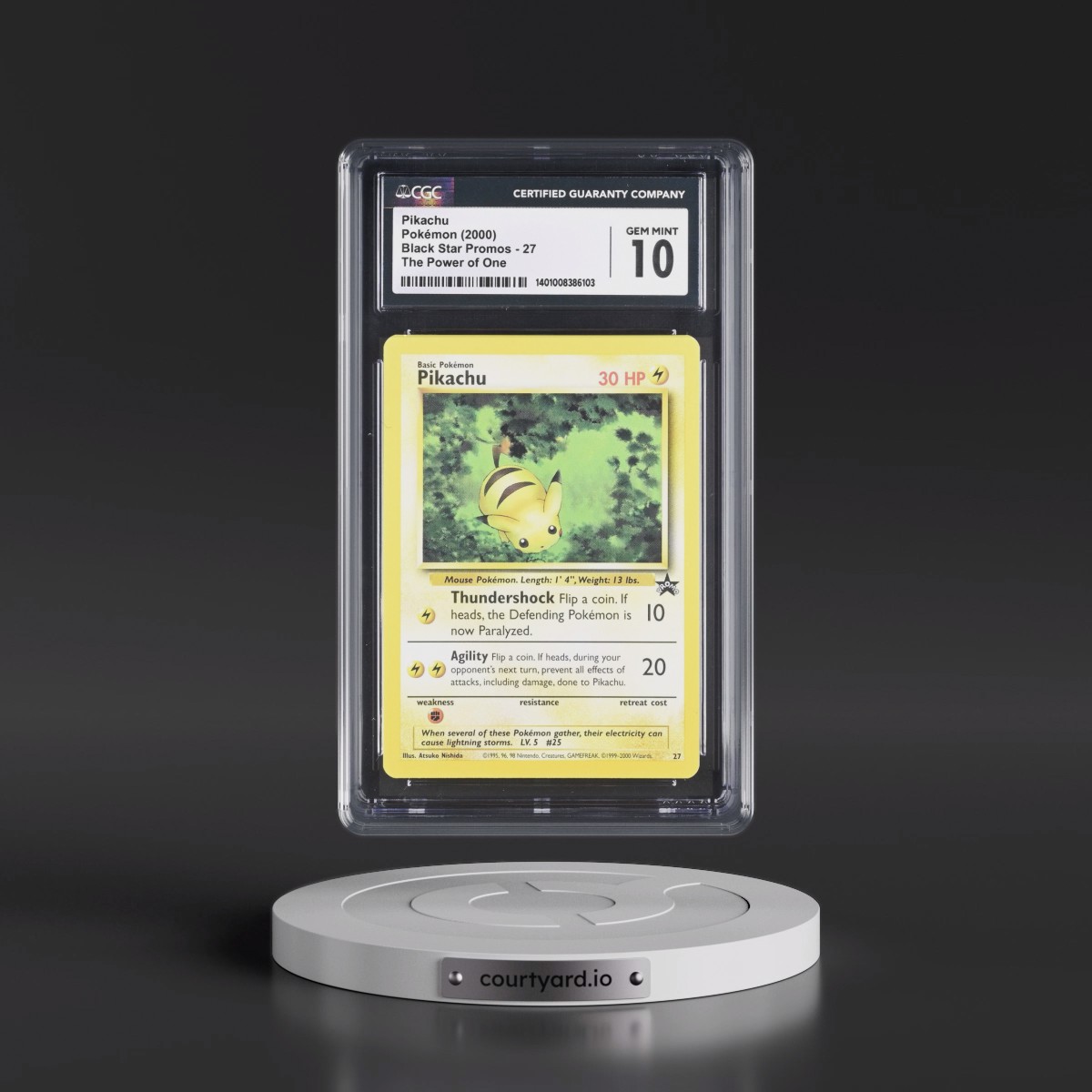 1999 Black Star Promos #27 Pikachu - The Power of One (CGC 10 GEM MINT)