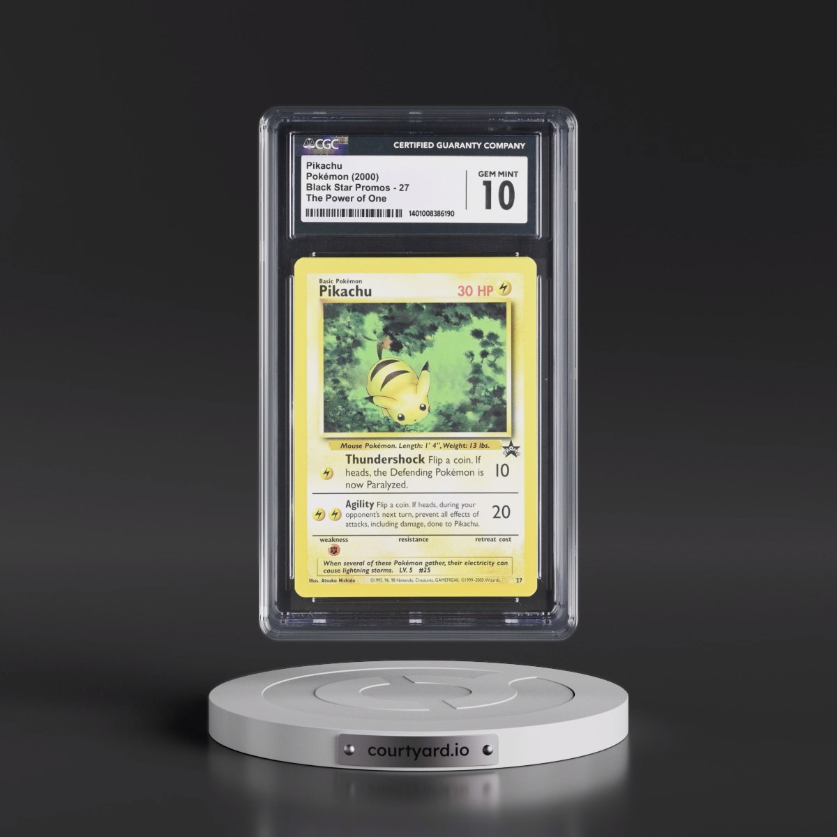 1999 Black Star Promos #27 Pikachu - The Power of One (CGC 10 GEM MINT)