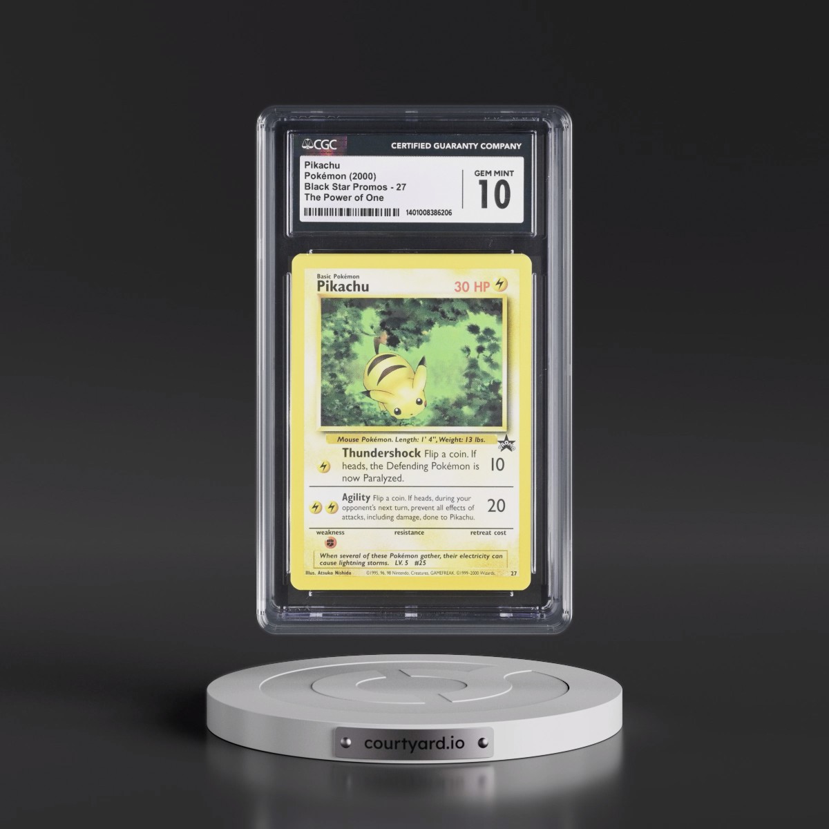 1999 Black Star Promos #27 Pikachu - The Power of One (CGC 10 GEM MINT)