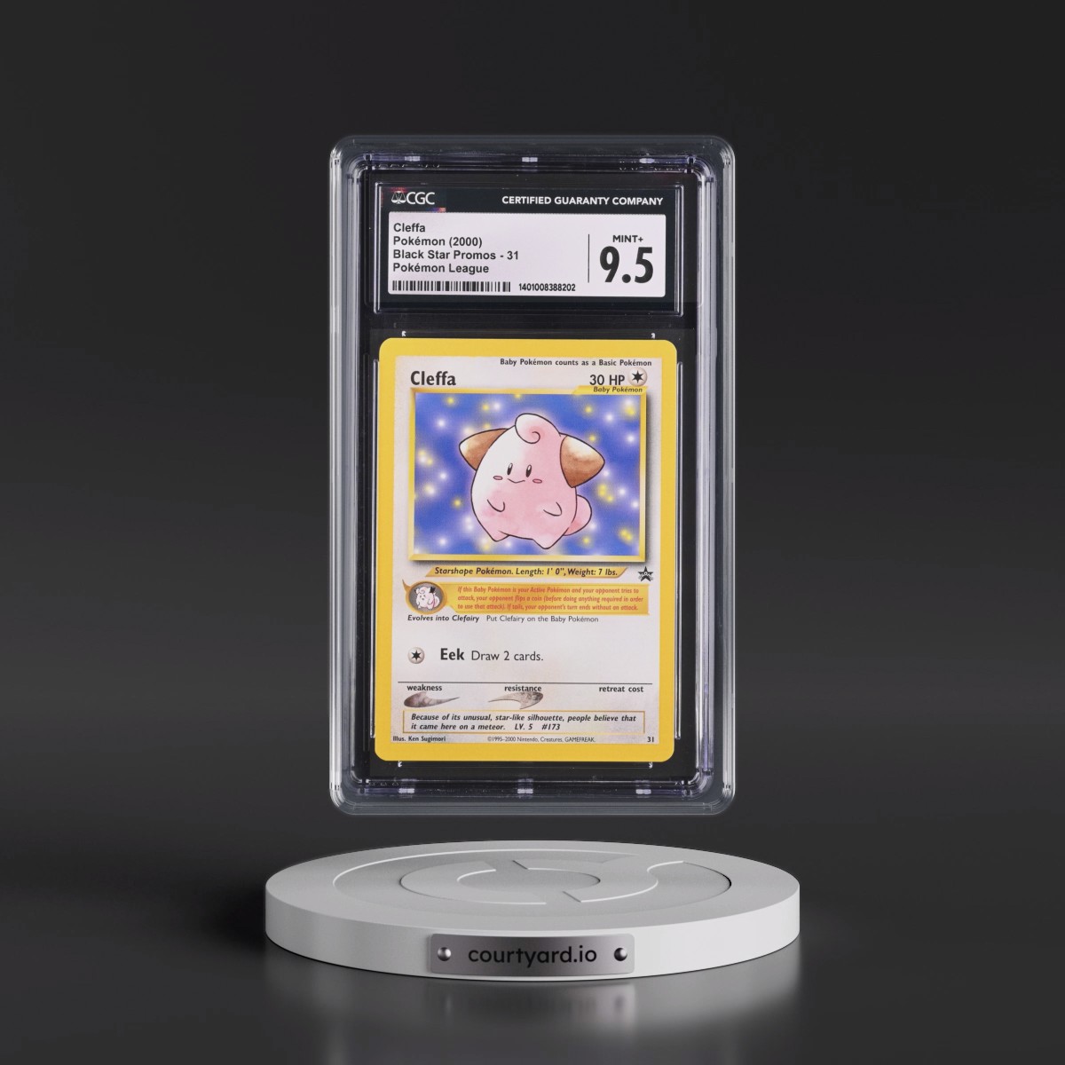 1999 Black Star Promos #31 Cleffa - Pokémon League (CGC 9.5 MINT+)