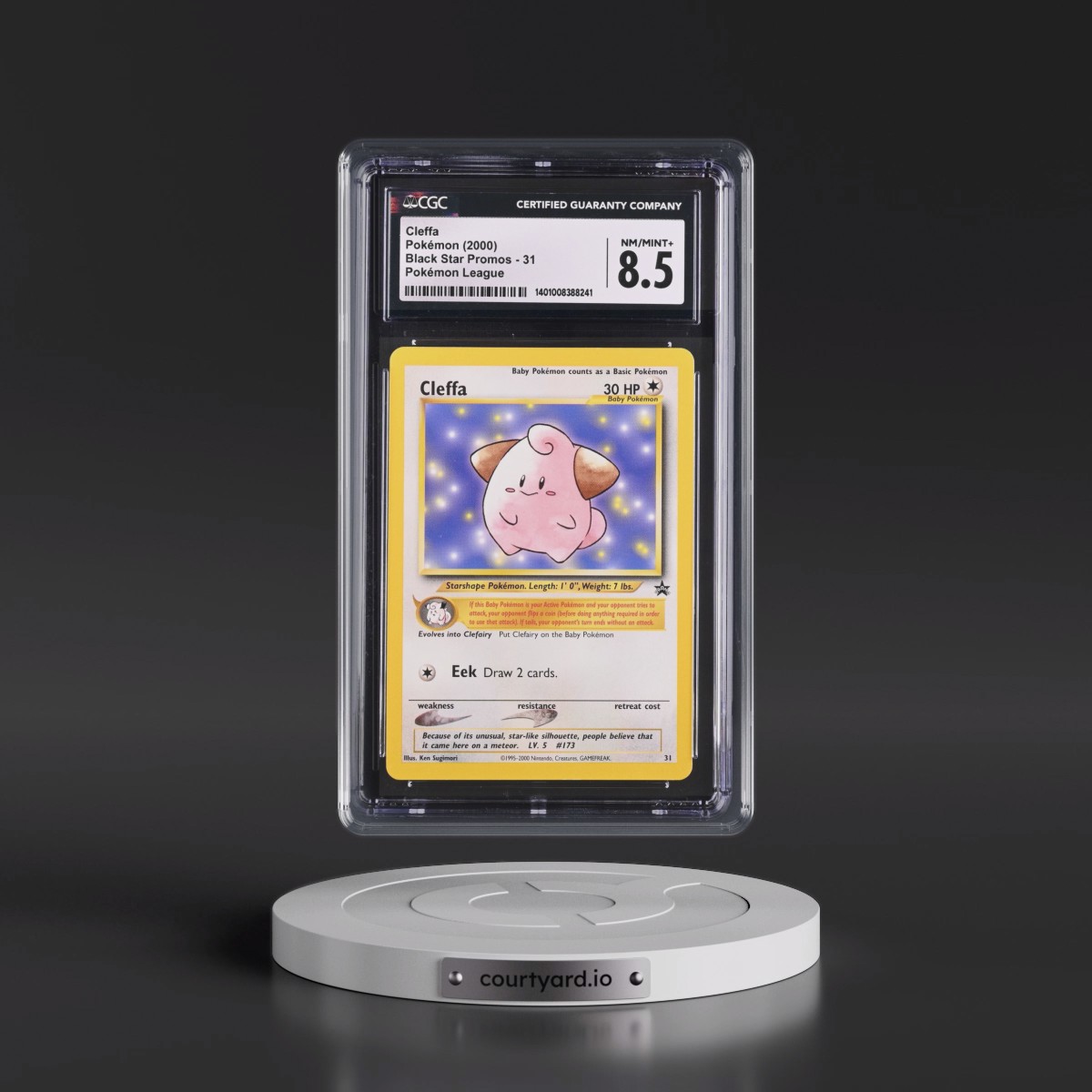 1999 Black Star Promos #31 Cleffa - Pokémon League (CGC 8.5 NM-MT+)