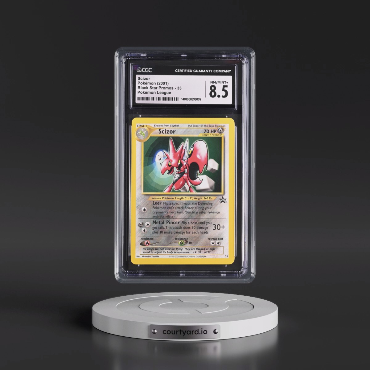 1999 Black Star Promos #33 Scizor - Pokémon League (CGC 8.5 NM-MT+)