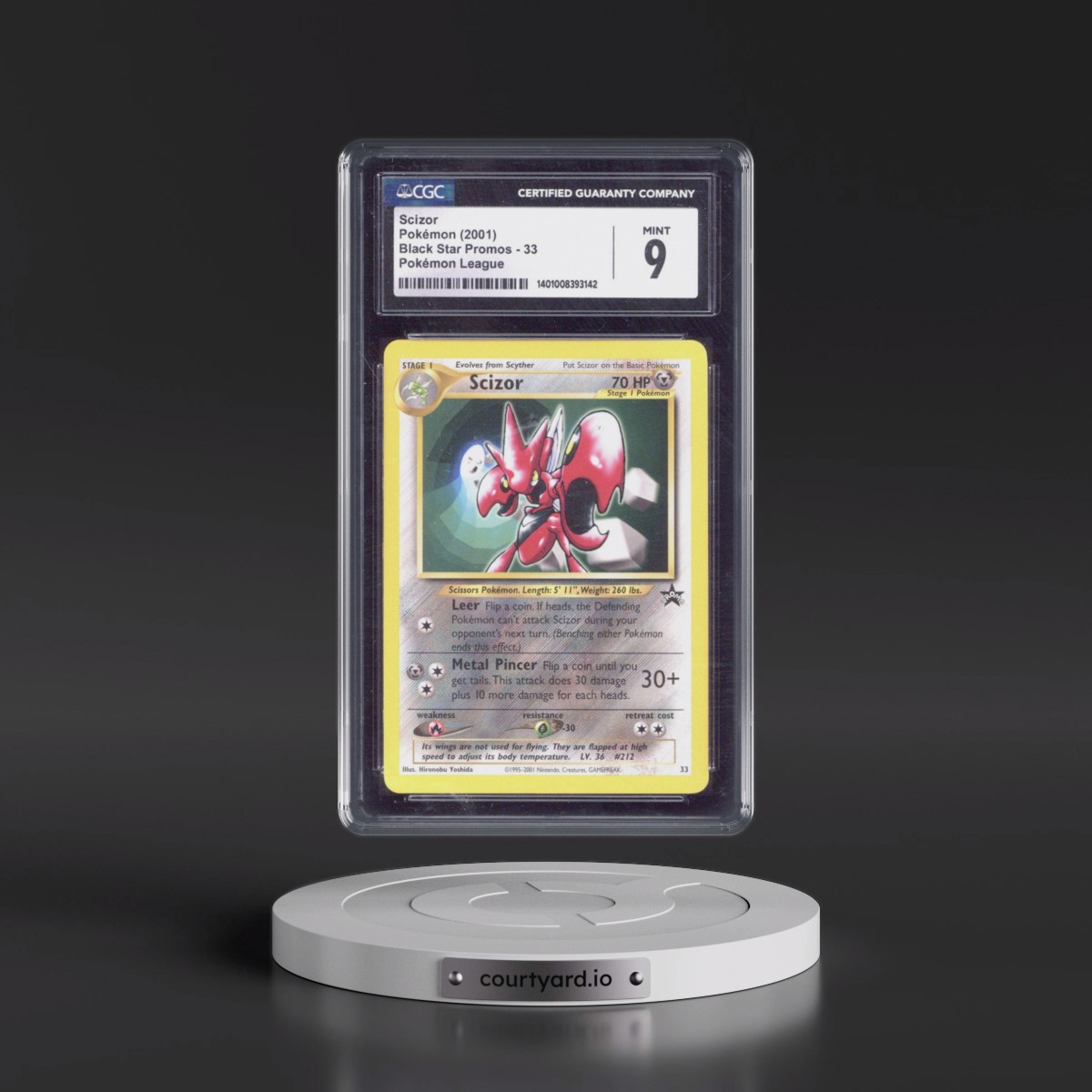 1999 Black Star Promos #33 Scizor - Pokémon League (CGC 9 MINT)