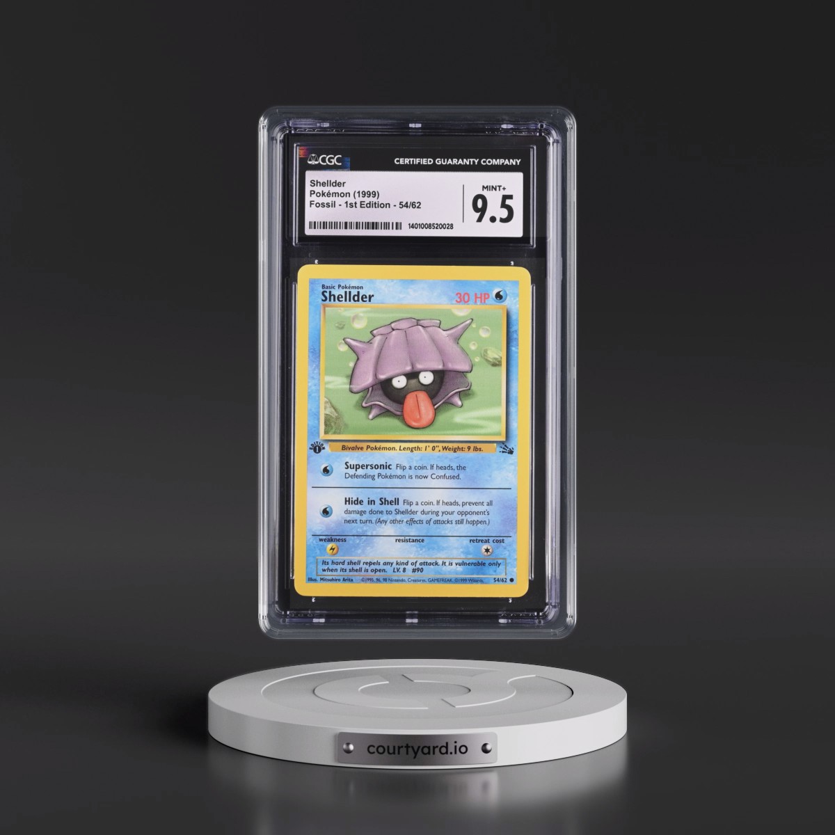 1999 Fossil #54/62 Shellder - 1st Edition 1st Edition (CGC 9.5 MINT+)