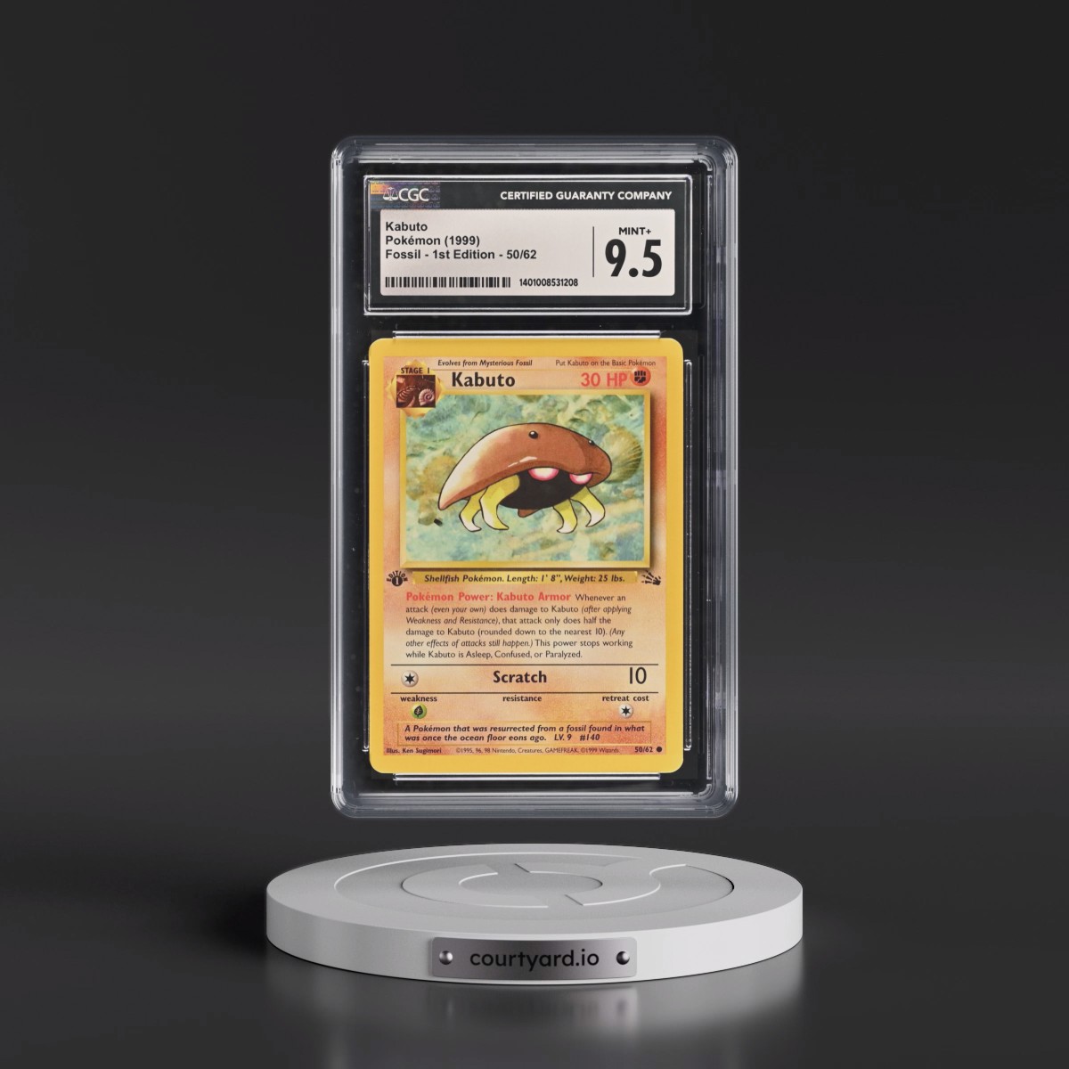 1999 Fossil #50/62 Kabuto - 1st Edition 1st Edition (CGC 9.5 MINT+)