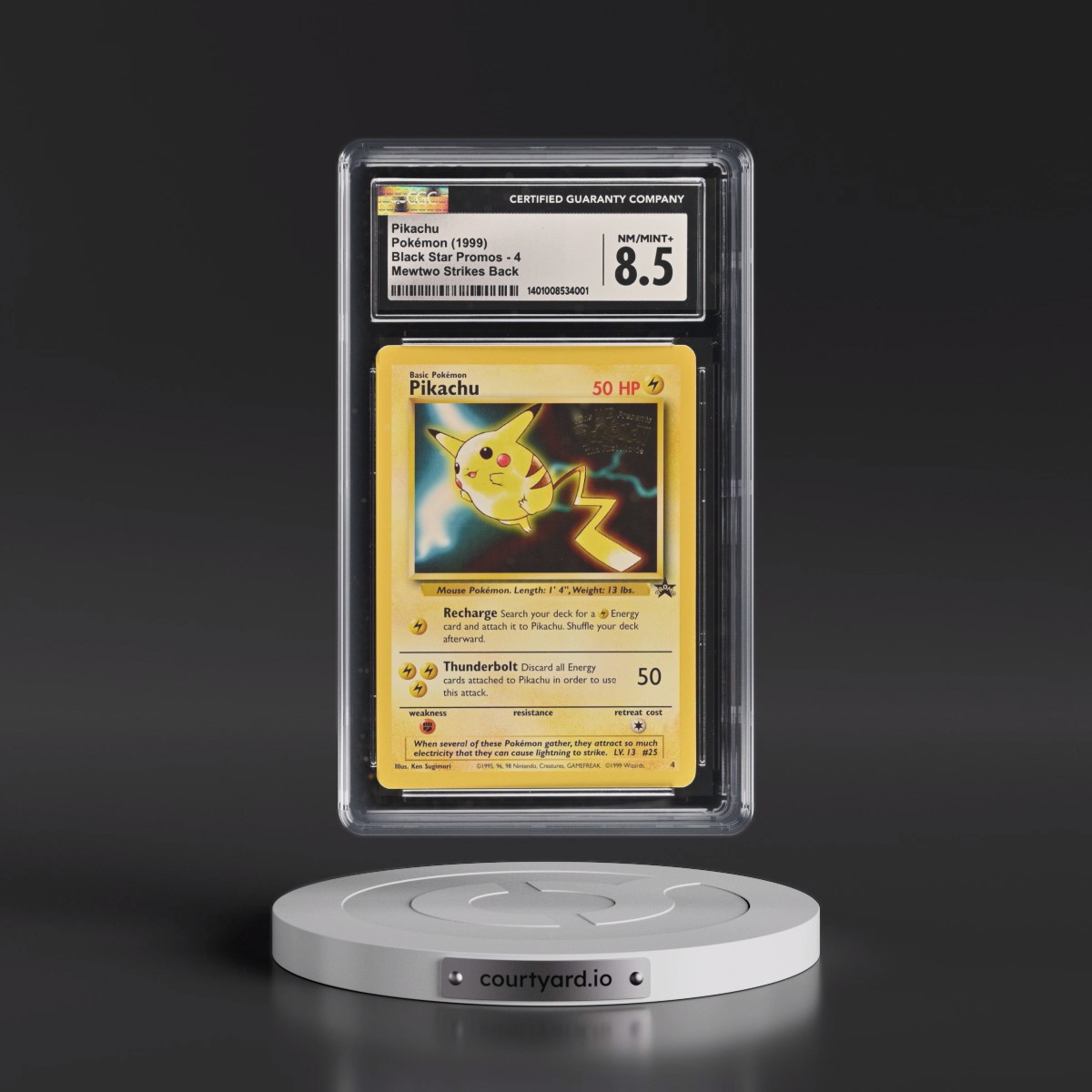 1999 Black Star Promos #4 Pikachu - Mewtwo Strikes Back (CGC 8.5 NM-MT+)