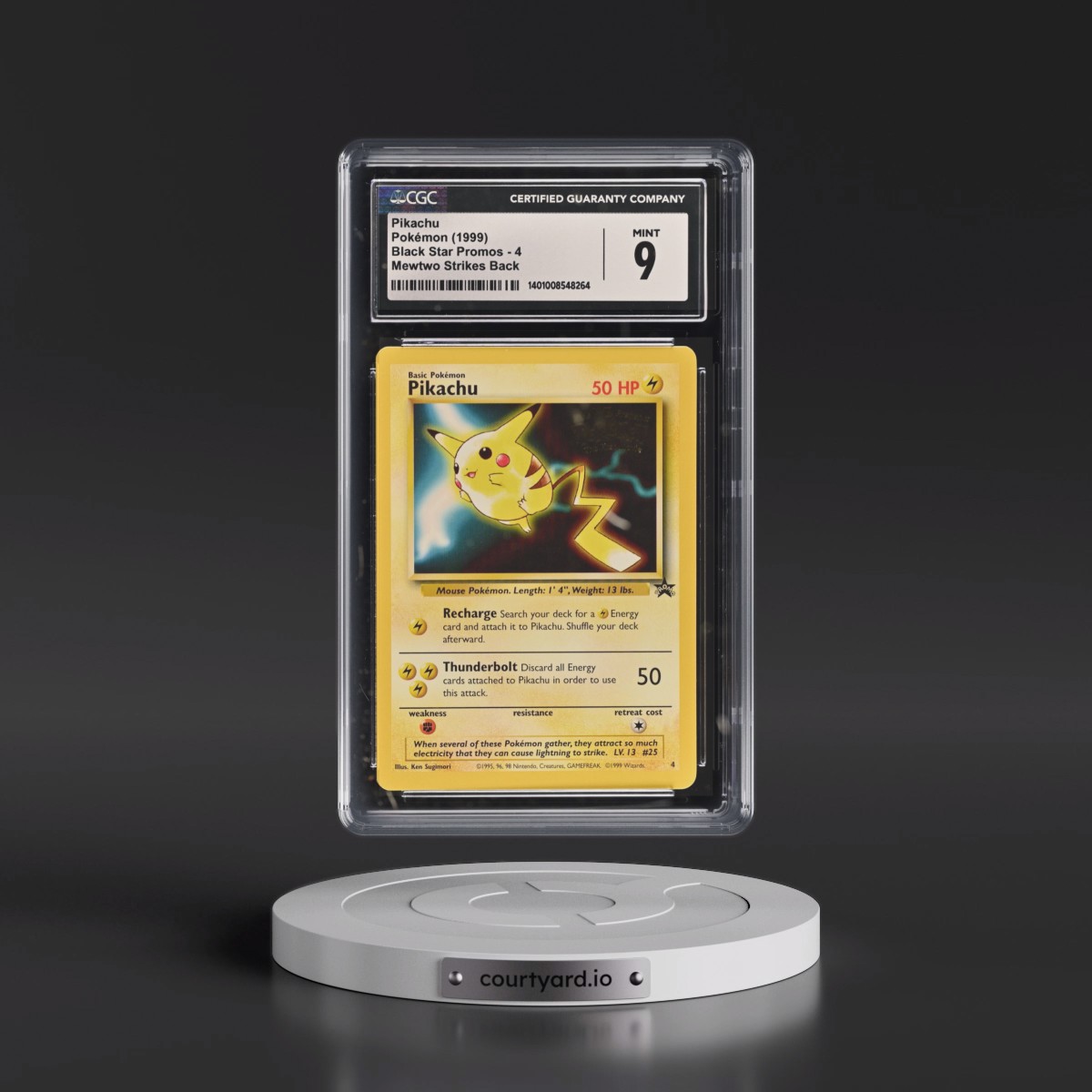 1999 Black Star Promos #4 Pikachu - Mewtwo Strikes Back (CGC 9 MINT)