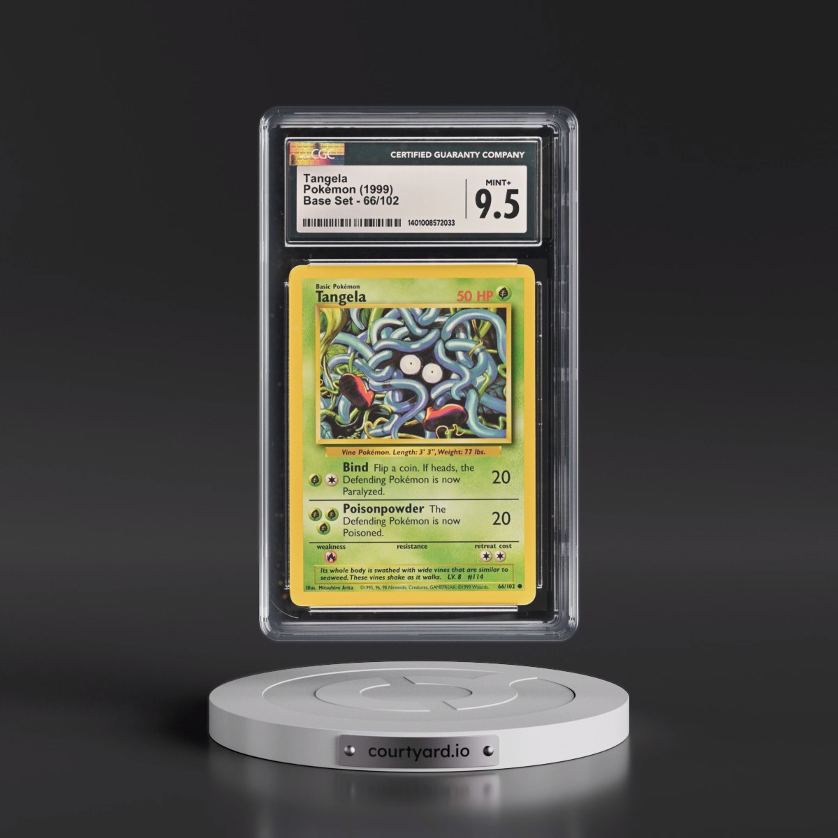 1999 Base Set #66/102 Tangela (CGC 9.5 MINT+)