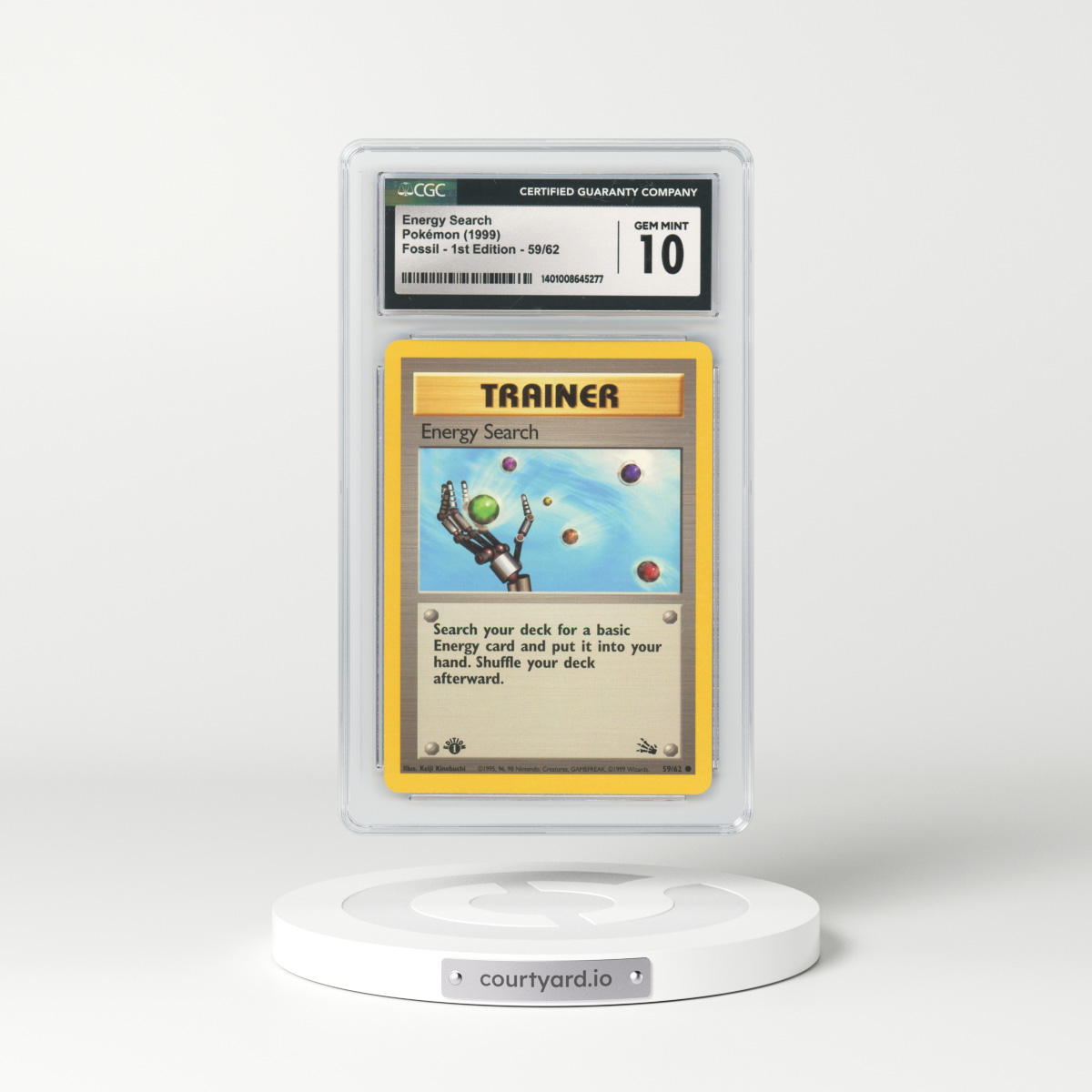 1999 Fossil #59 Energy Search - 1st Edition (CGC 10 GEM MINT)