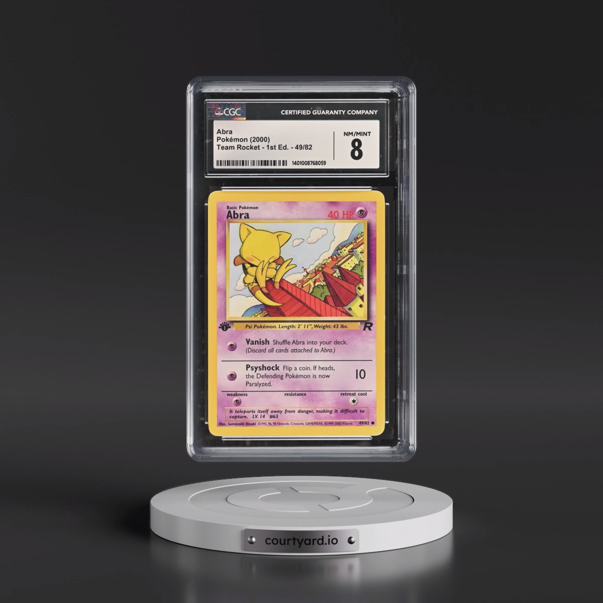 abra pokemon card 49 82 kort Team Rocket Pokemon TCG | Abra #49/82