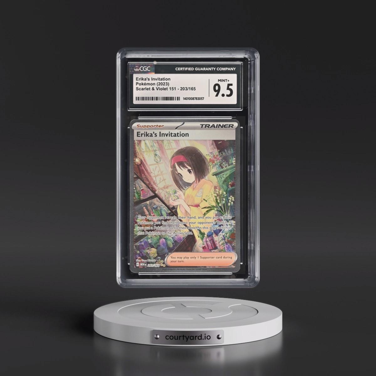 2023 Scarlet & Violet 151 - MEW EN #203/165 Erika's Invitation - Special Illustration Rare (Holo) (CGC 9.5 MINT+)