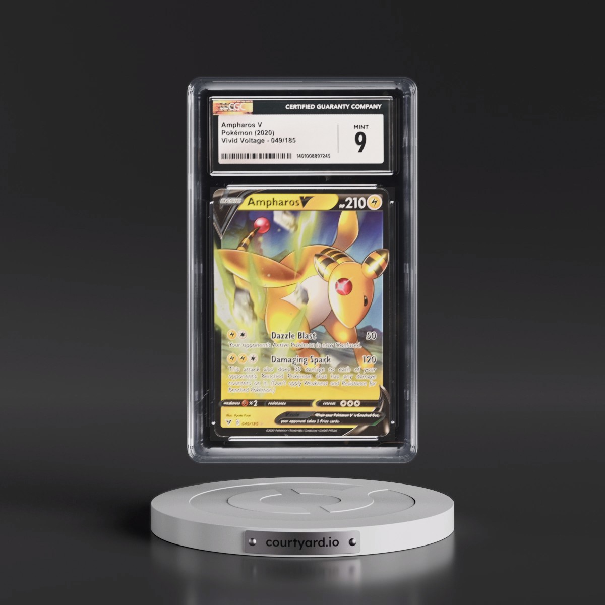 2020 Vivid Voltage #049/185 Ampharos V - Holo (CGC 9 MINT)