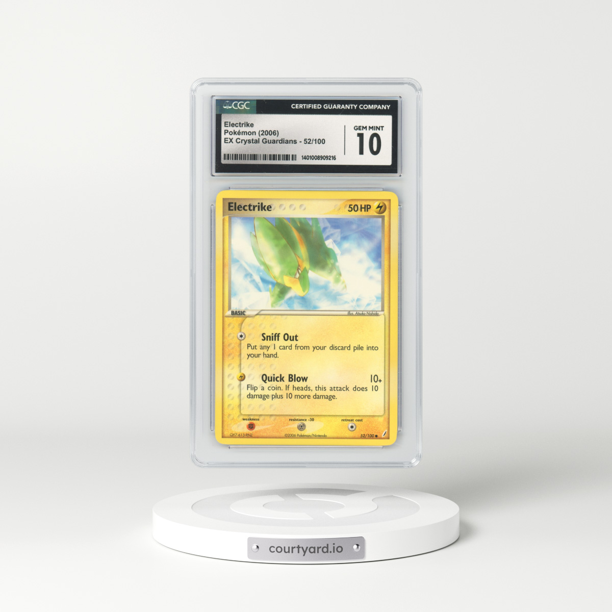 2006 EX Crystal Guardians #52 Electrike (CGC 10 GEM MINT)