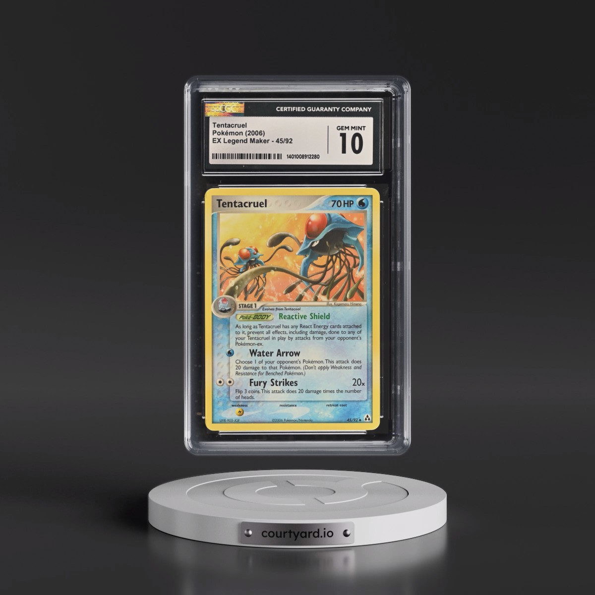 2006 EX Legend Maker #45/92 Tentacruel (CGC 10 GEM MINT)