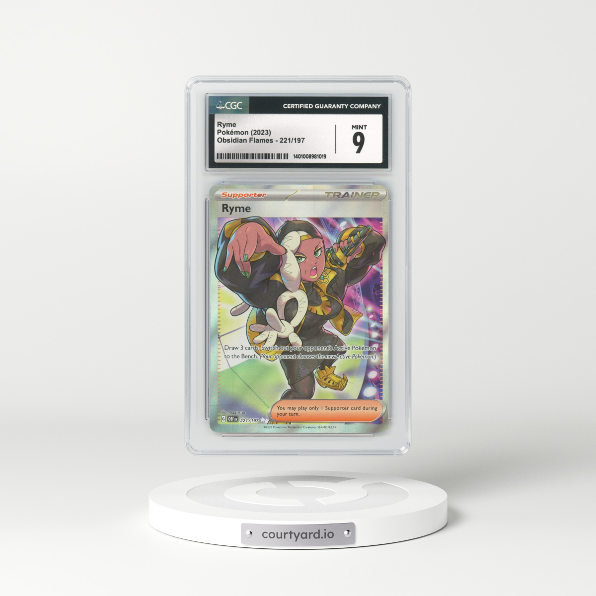 2023 Obsidian Flames #221 Ryme - Full Art (CGC 9 MINT)