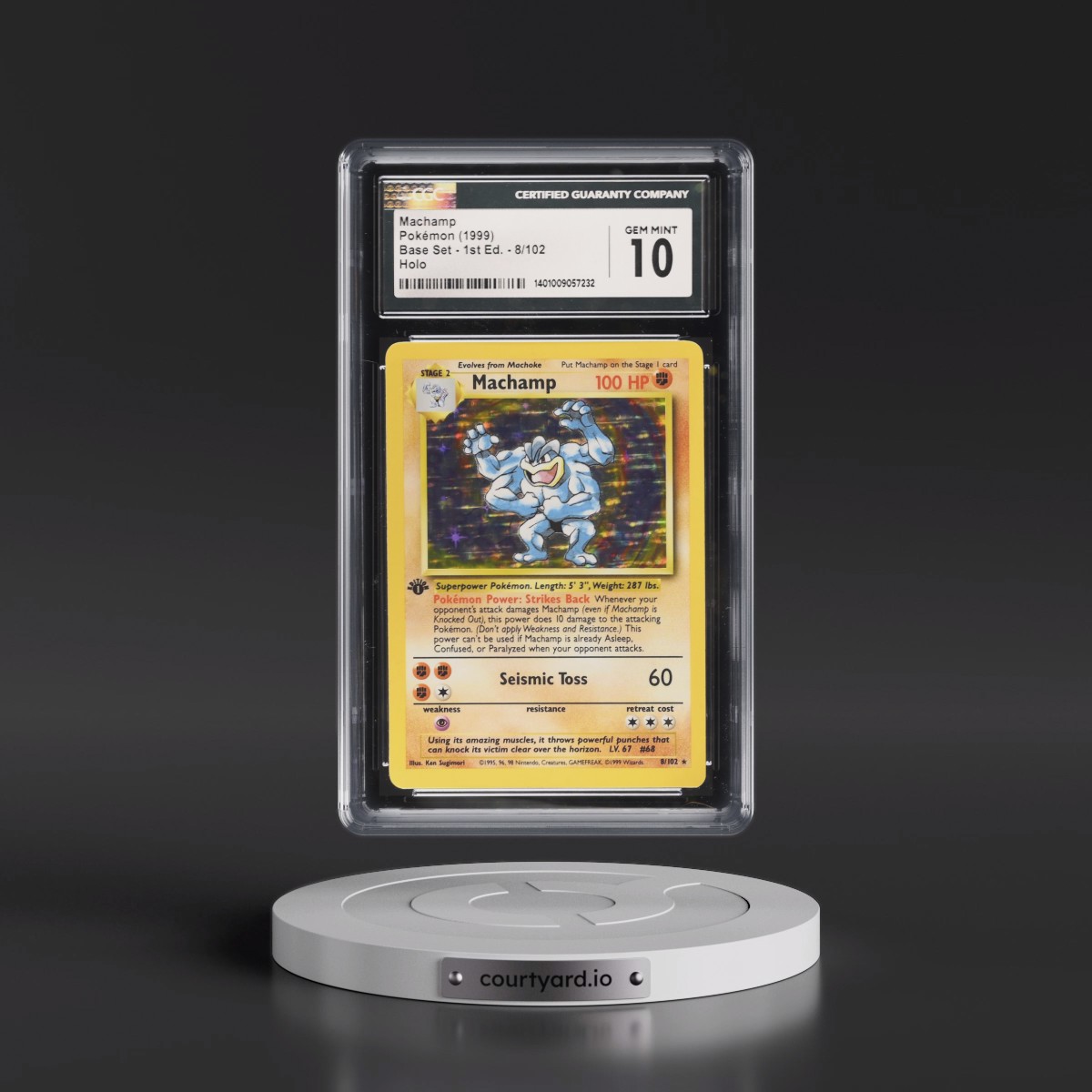 1999 Base Set #8/102 Machamp - 1st Edition Holo (CGC 10 GEM MINT)