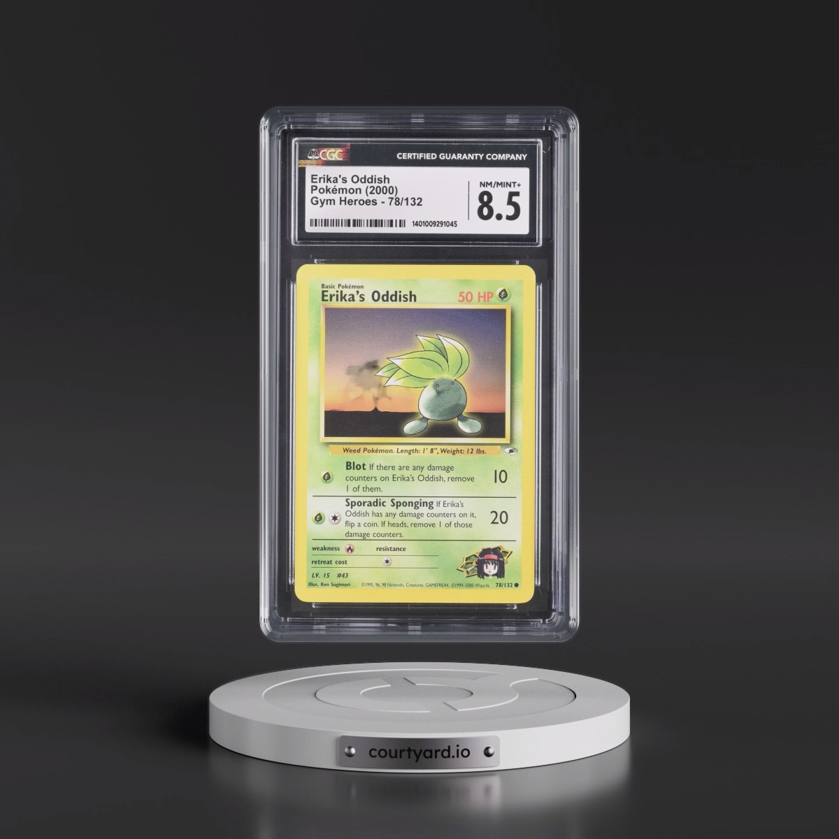2000 Gym Heroes #78/132 Erika's Oddish (CGC 8.5 NM-MT+)