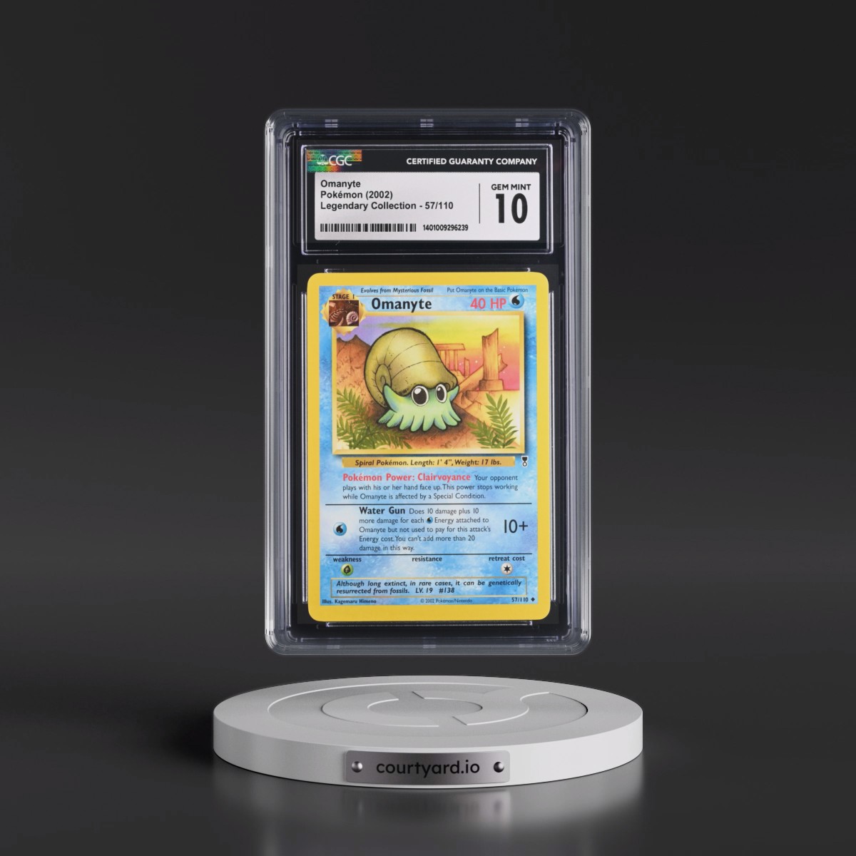 2002 Legendary Collection Omanyte #57/110 CGC 10