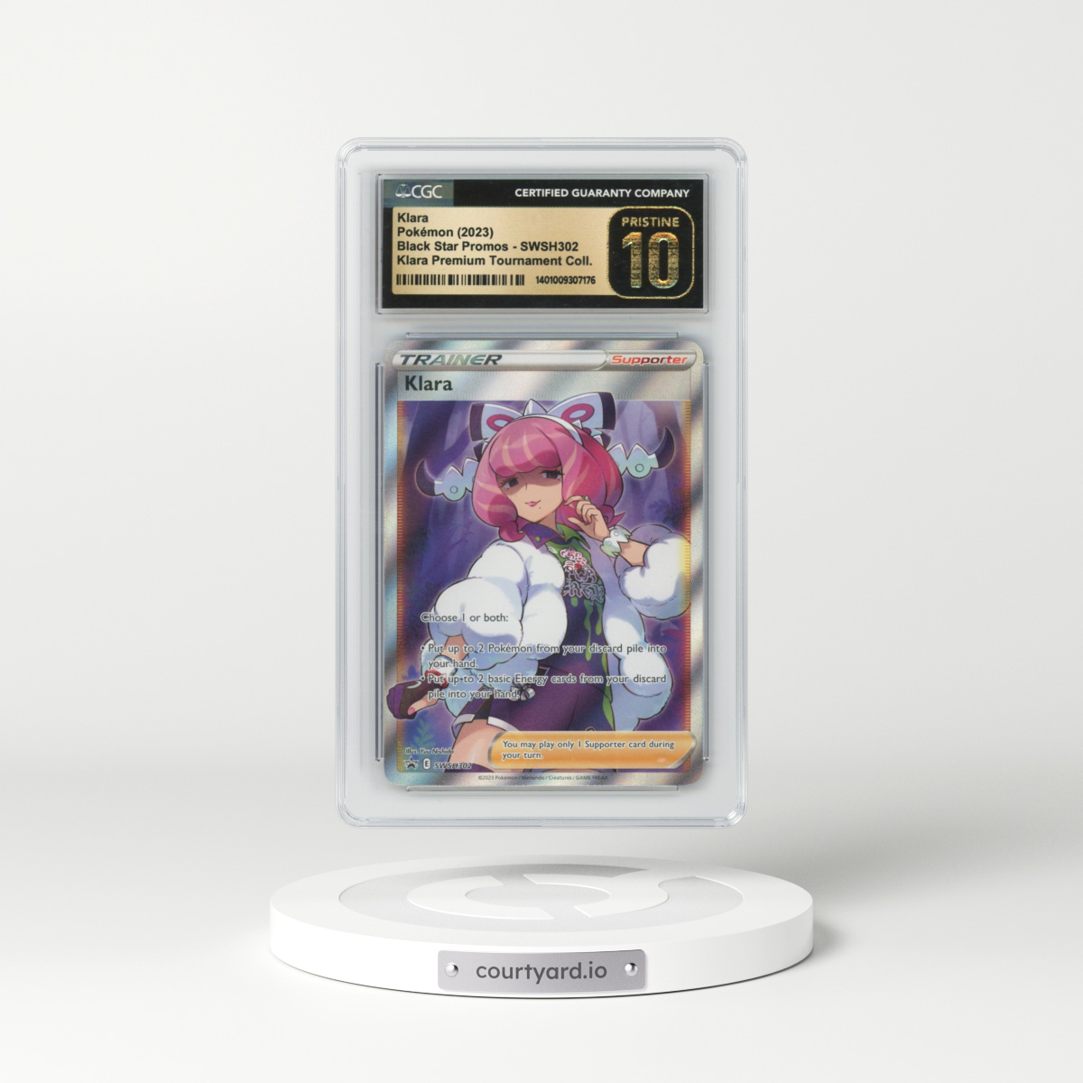 2017 Black Star Promos - Sword & Shield #SWSH302 Klara - Klara Premium Tournament Coll. (CGC 10 PRISTINE)