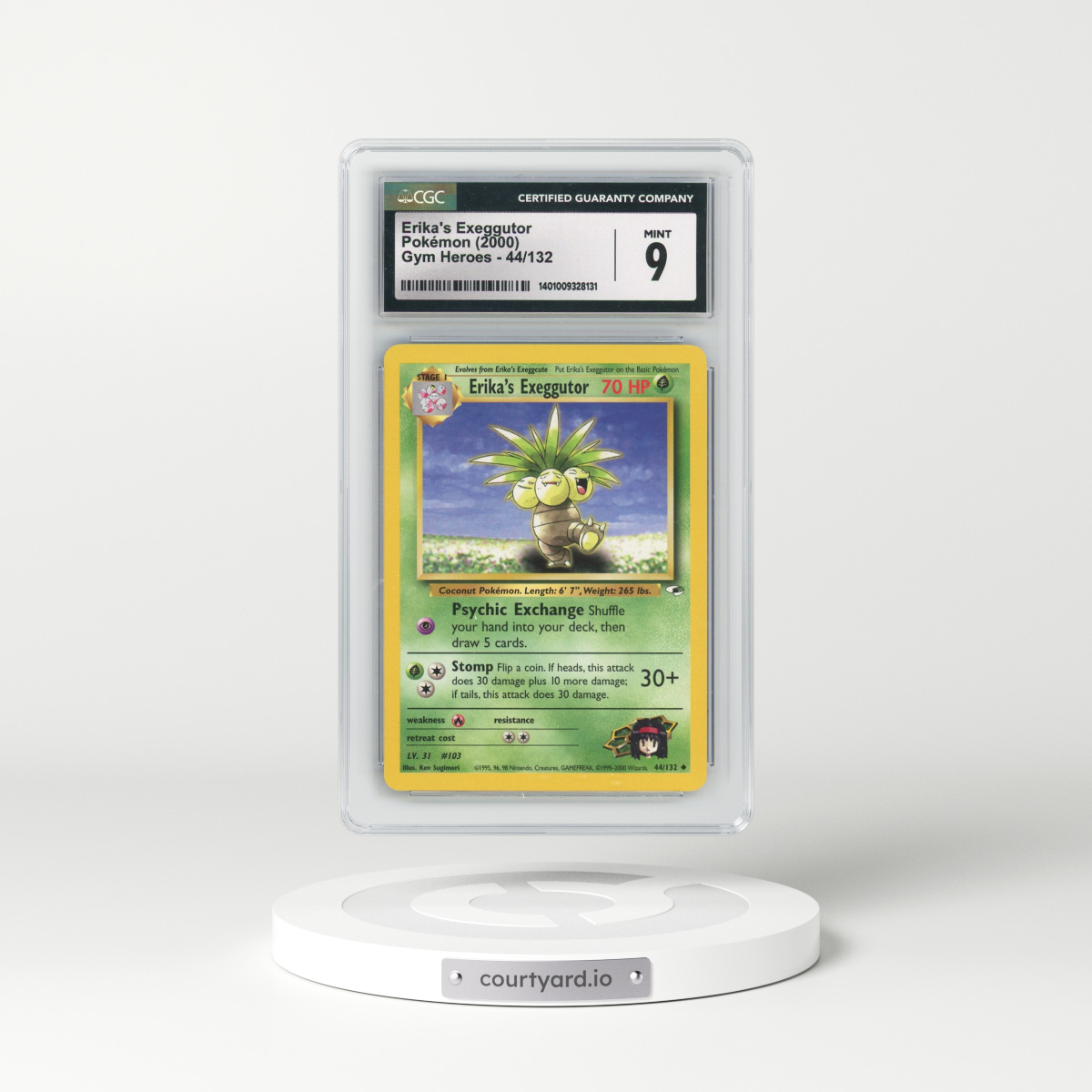 2000 Gym Heroes #44/132 Erika's Exeggutor (CGC 9 MINT)