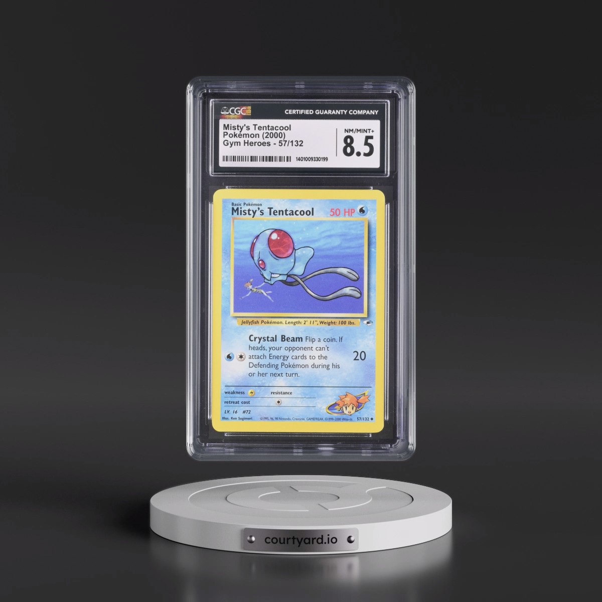 2000 Gym Heroes #57/132 Misty's Tentacool (CGC 8.5 NM-MT+)
