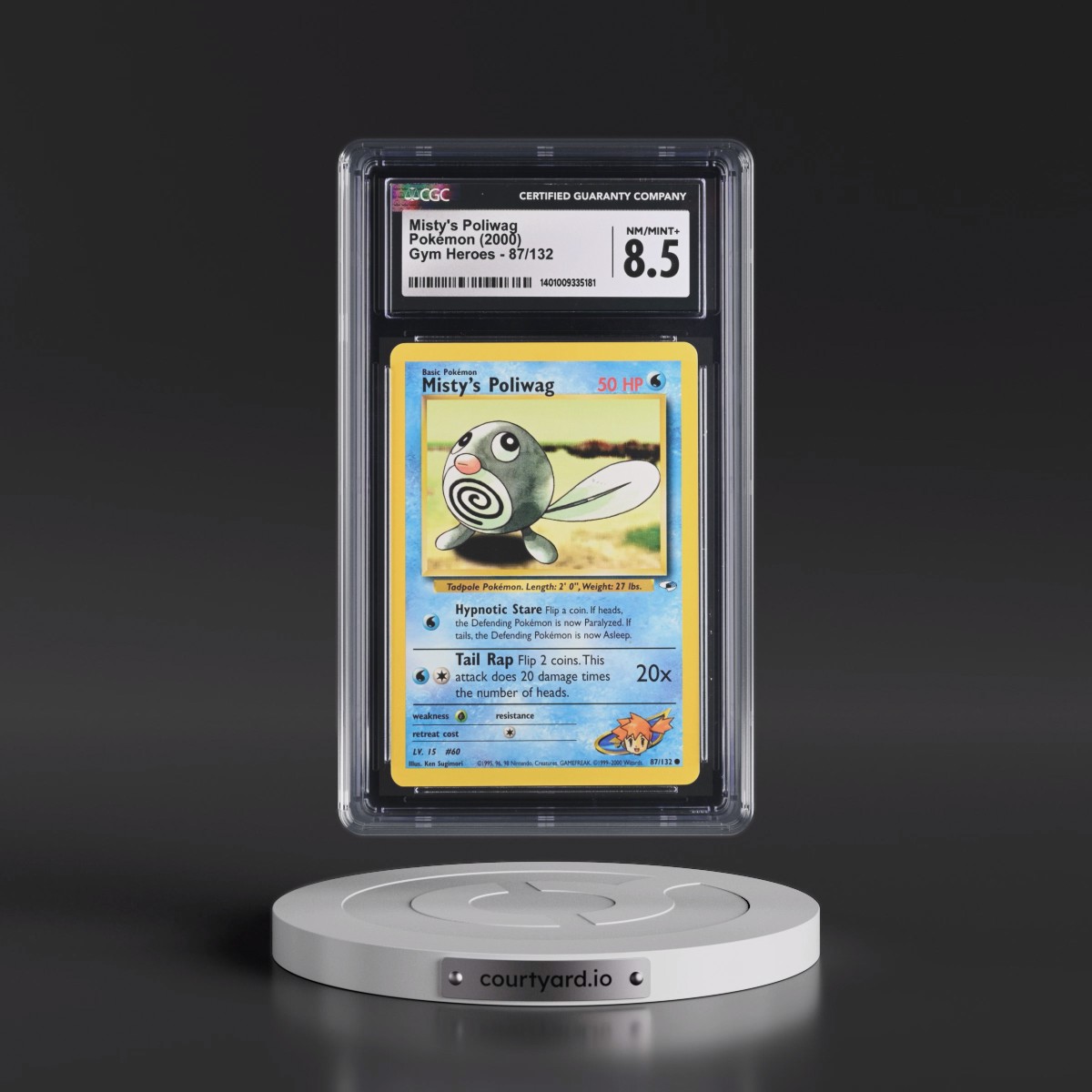 2000 Gym Heroes #87/132 Misty's Poliwag (CGC 8.5 NM-MT+)
