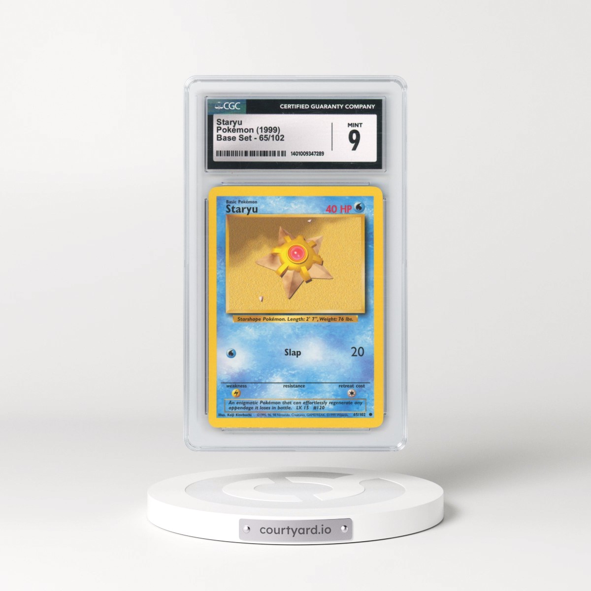 1999 Base Set #65/102 Staryu (CGC 9 MINT)