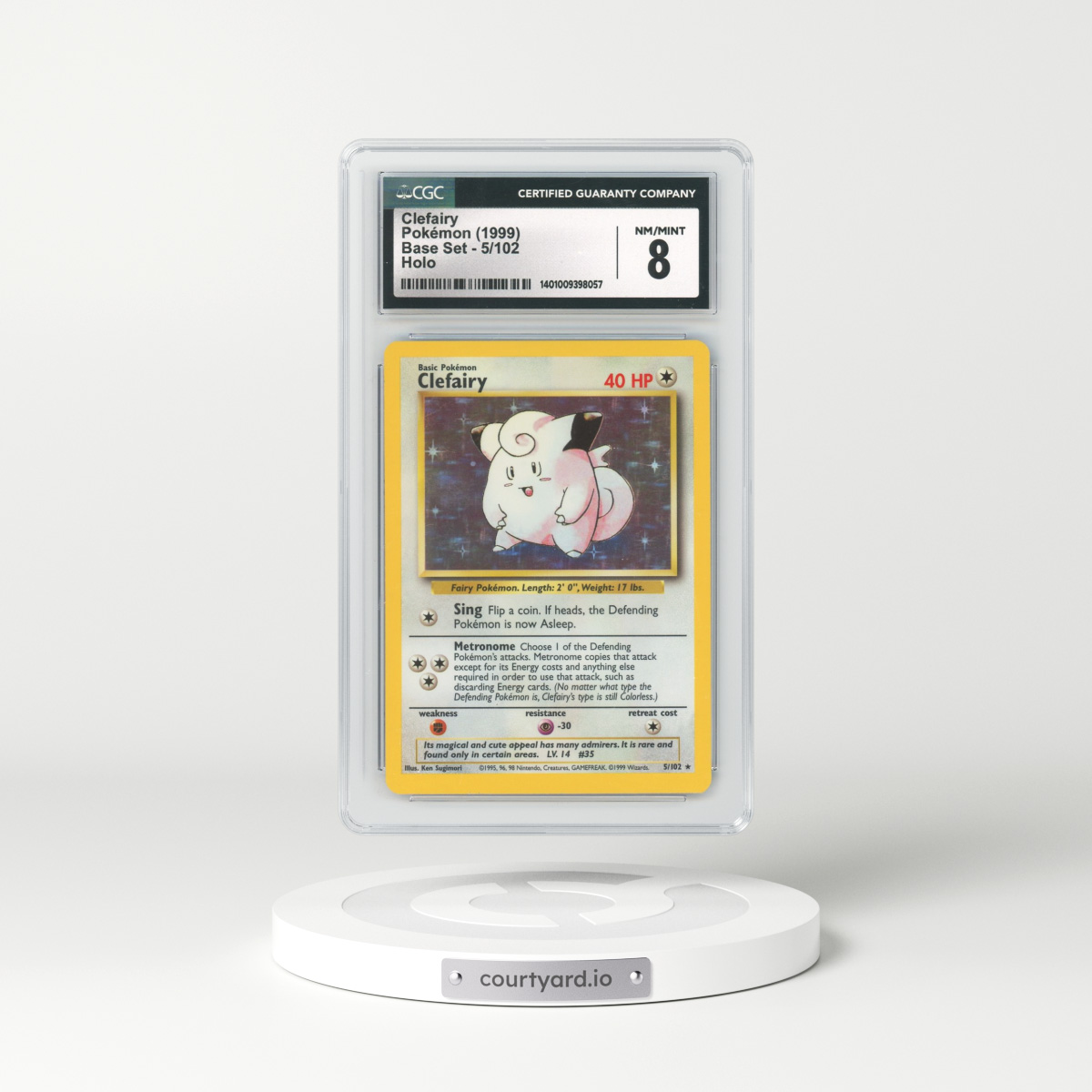 1999 Base Set #5 Clefairy - Holo (CGC 8 NM-MT)