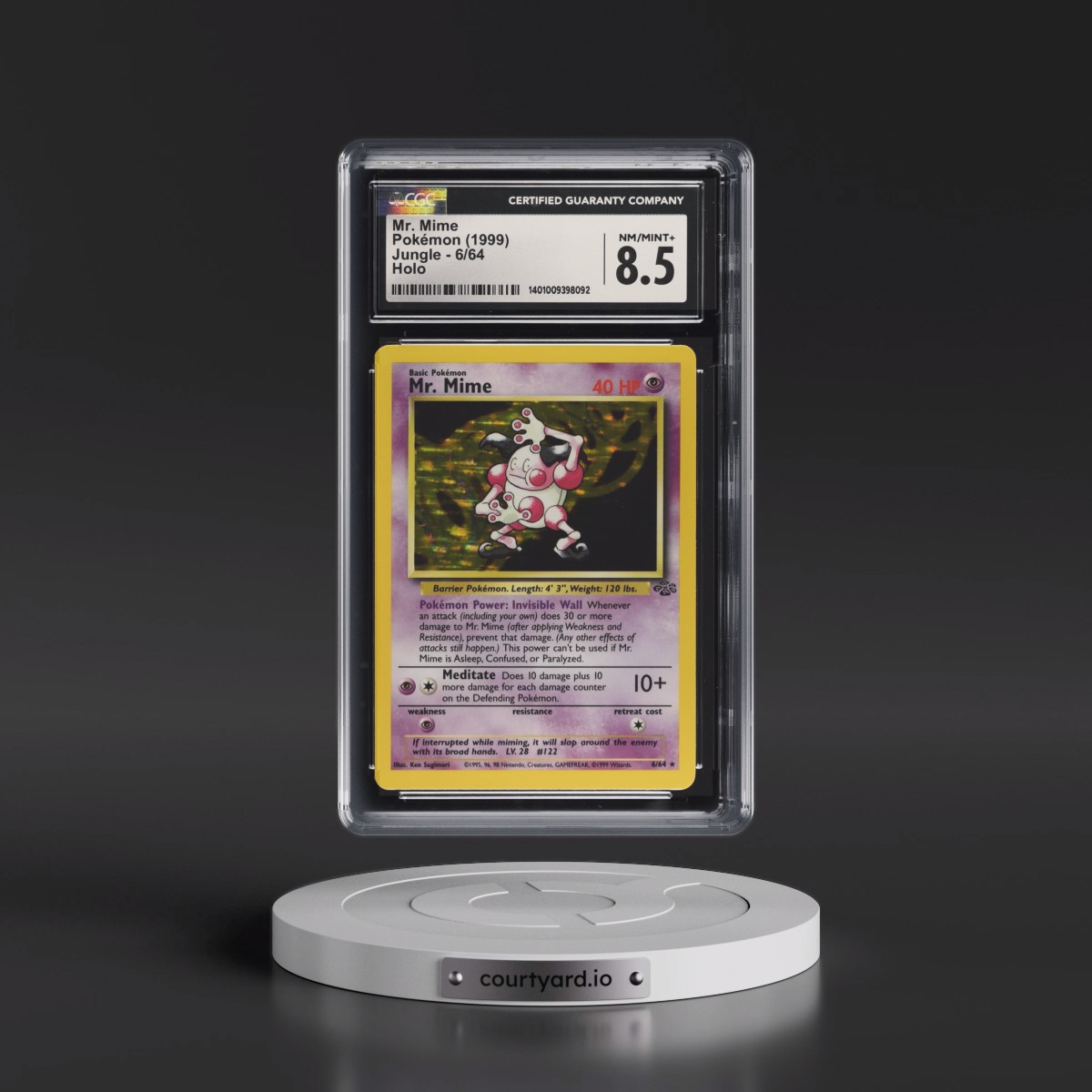 1999 Jungle Mr. Mime - Holo #6/64 CGC 8.5