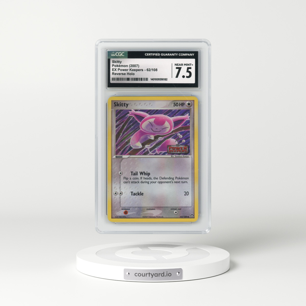 2007 EX Power Keepers #62/108 Skitty - Reverse Holo (CGC 7.5 NM+)