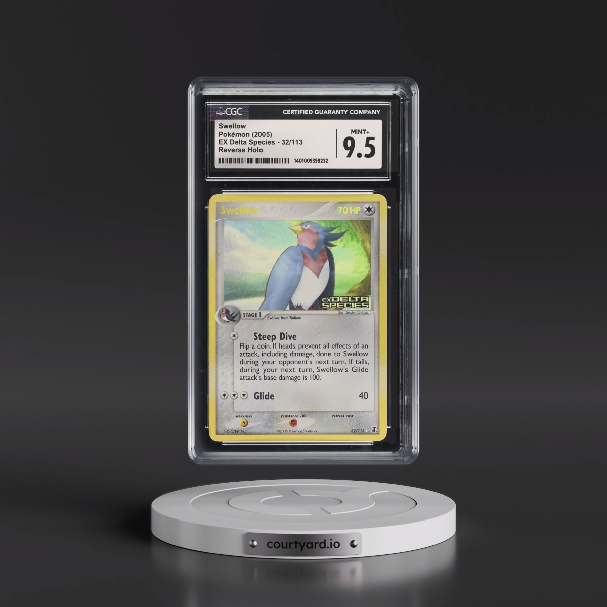 2005 Pokémon EX Delta Species #32 Swellow - Reverse Foil (CGC 9.5 MINT+)