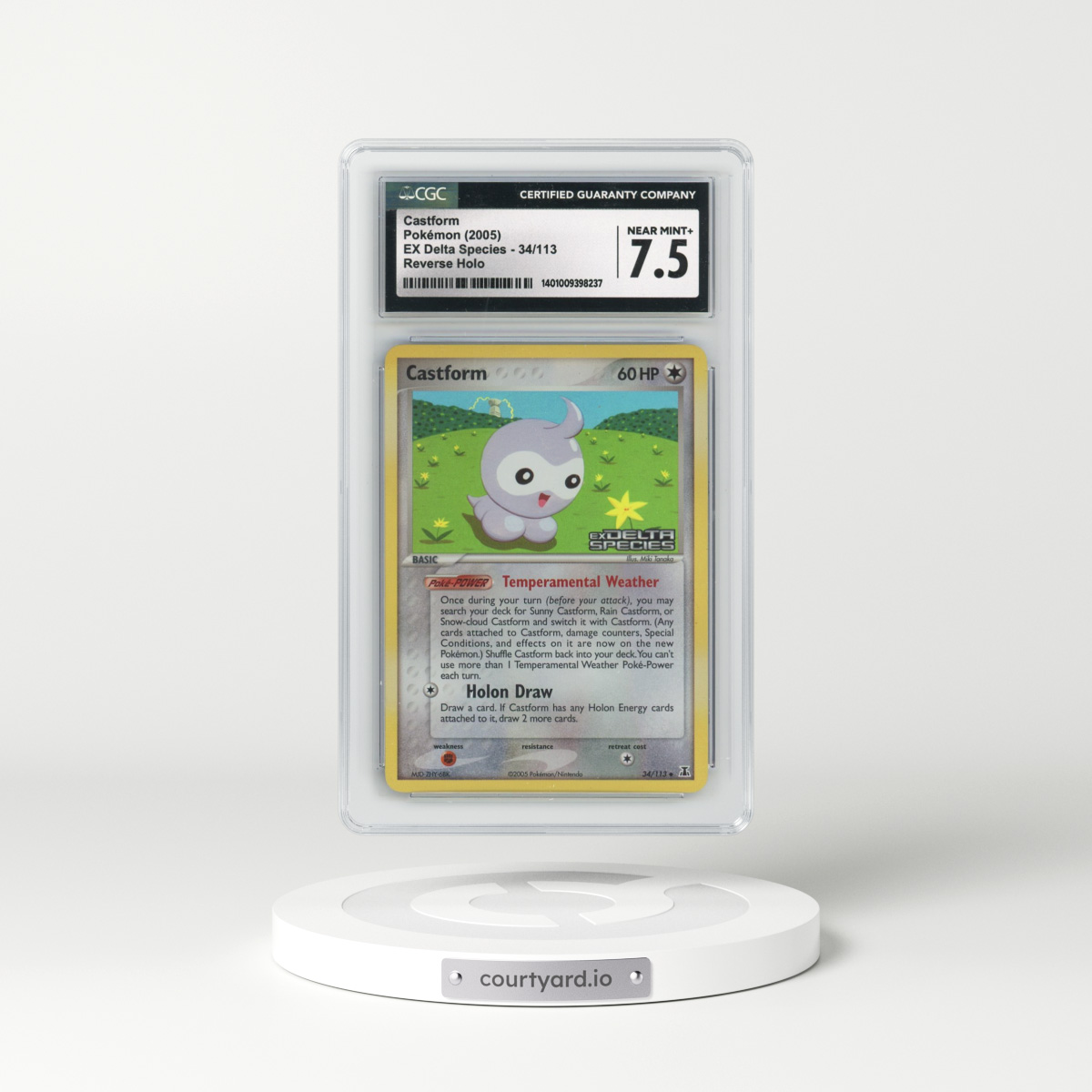 2005 EX Delta Species #34/113 Castform - Reverse Holo (CGC 7.5 NM+)