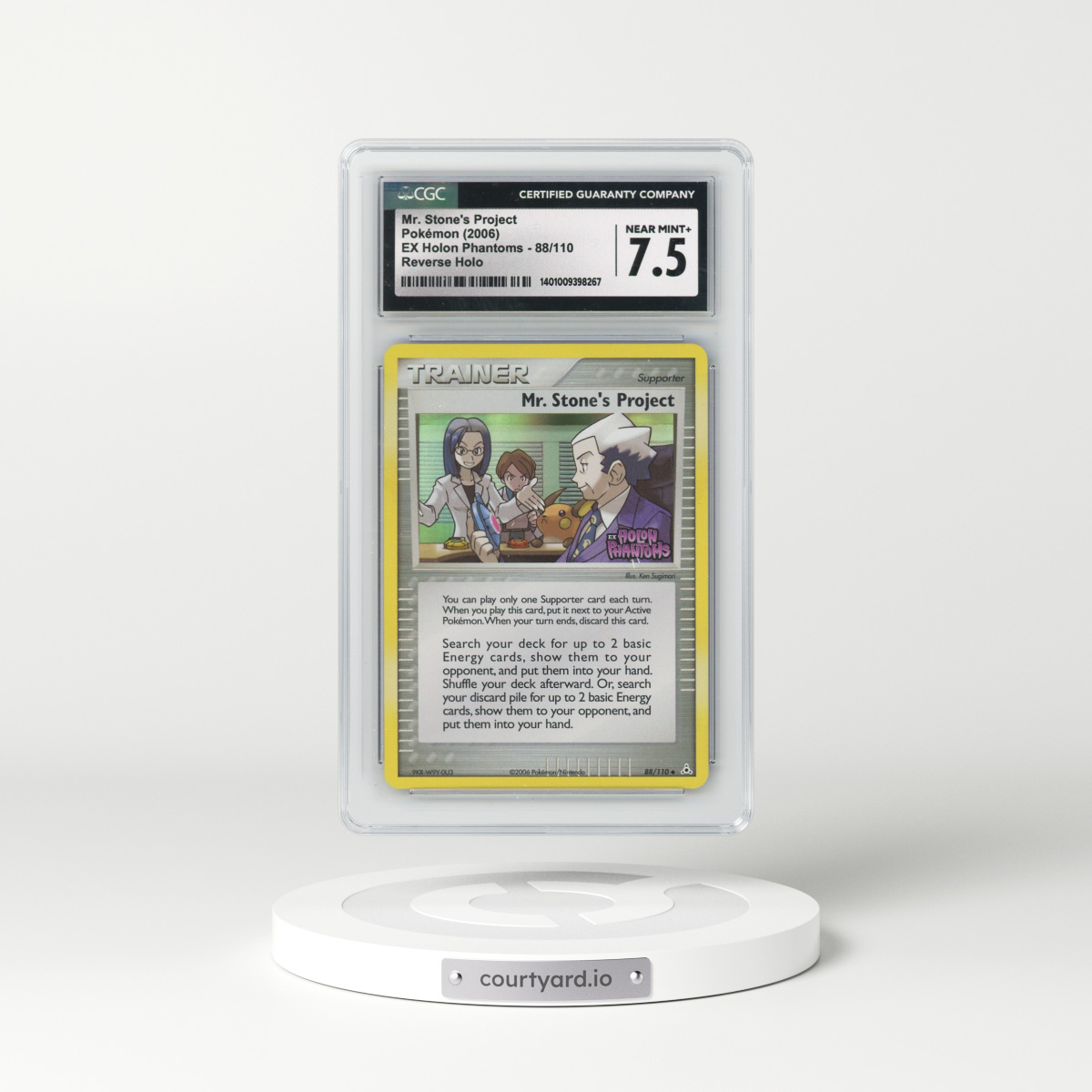 2006 EX Holon Phantoms #88/110 Mr. Stone's Project - Reverse Holo (CGC 7.5 NM+)