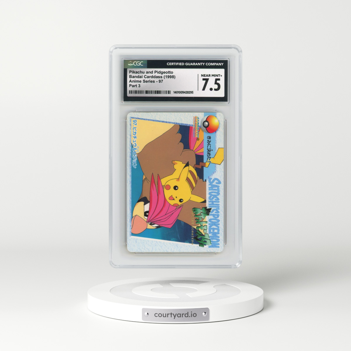 1998 Anime Series #97 Pikachu and Pidgeotto - Part 3 (CGC 7.5 NM+)