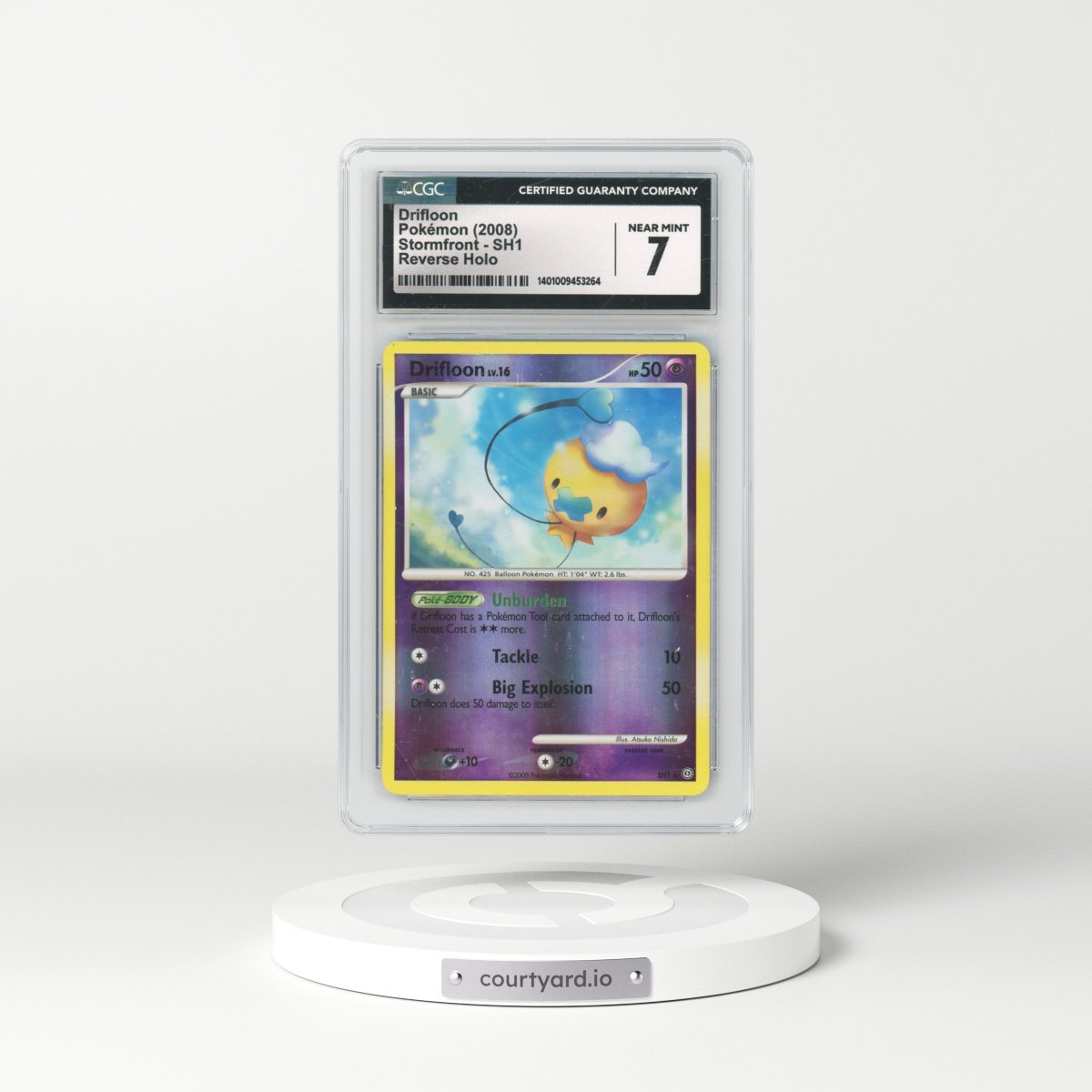 2008 Stormfront #SH1 Drifloon - Reverse Holo (CGC 7 NM)