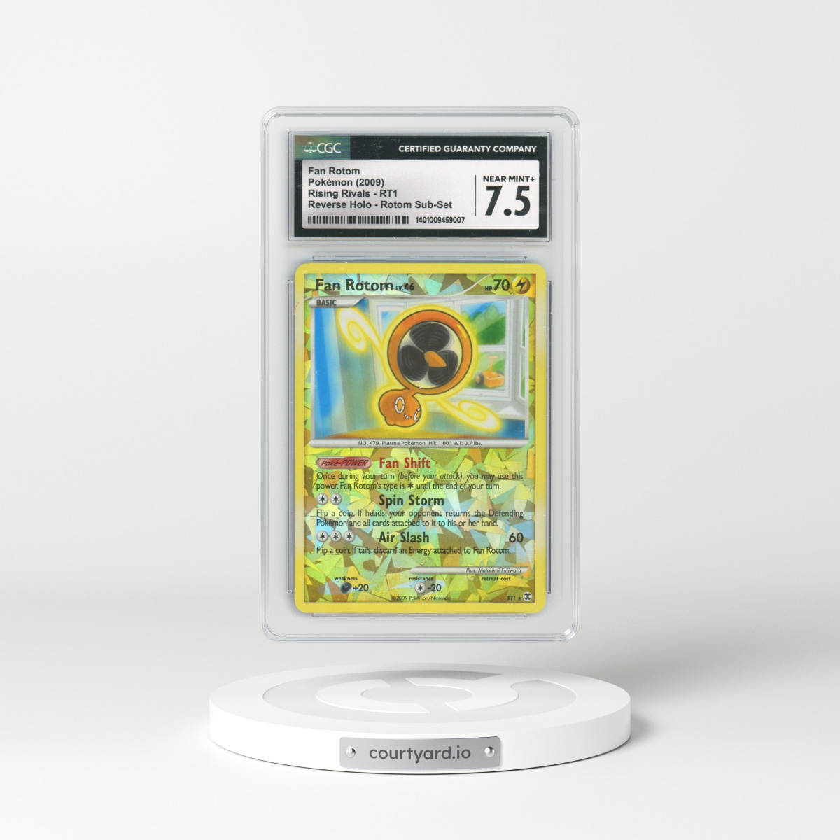 2009 Rising Rivals #RT1 Fan Rotom - Reverse Holo Rotom Sub-Set (CGC 7.5 NM+)