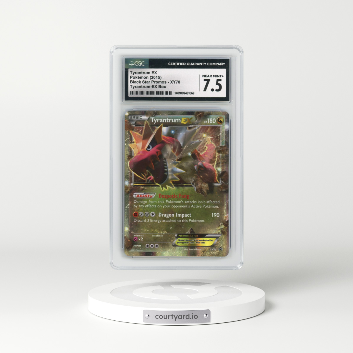 2013 Black Star Promos #XY70 Tyrantrum EX - Holo Tyrantrum-EX Box (CGC 7.5 NM+)