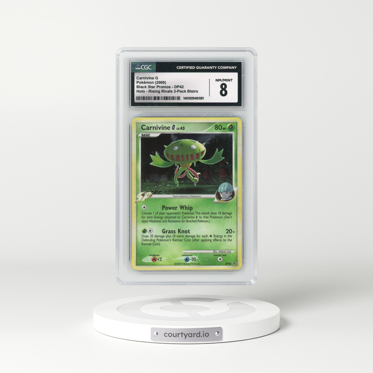 2007 Black Star Promos - Diamond & Pearl #DP42 Carnivine G - Rising Rivals Three Pack Blisters Holo (CGC 8 NM-MT)