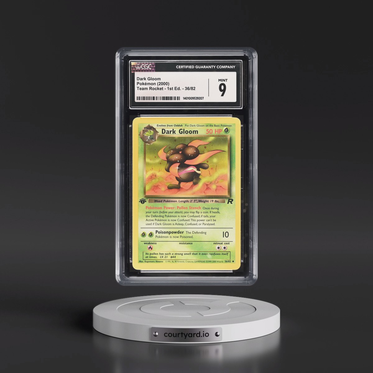 2000 Team Rocket #36/82 Dark Gloom - 1st Edition 1st Edition (CGC 9 MINT)