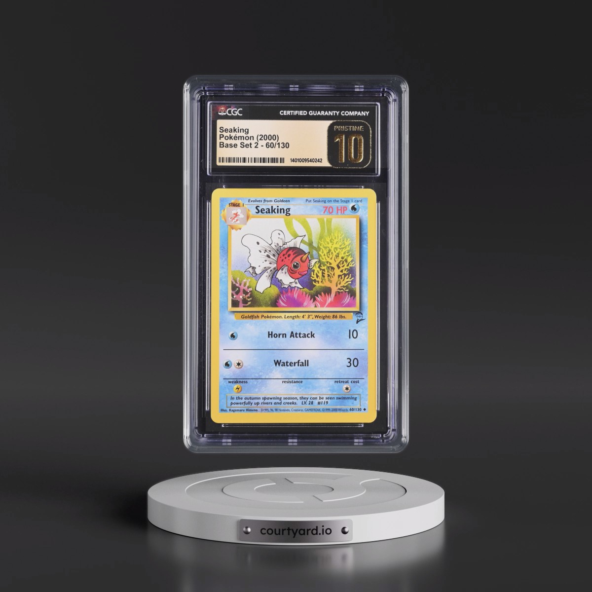 2000 Base Set 2 #60/130 Seaking (CGC 10 PRISTINE)
