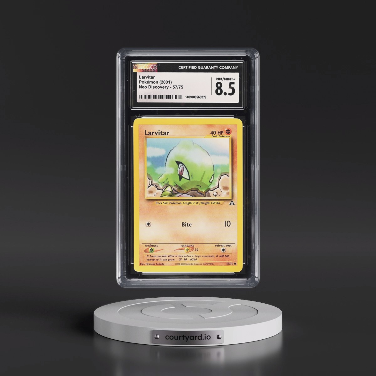 2001 Neo Discovery #57/75 Larvitar (CGC 8.5 NM-MT+)