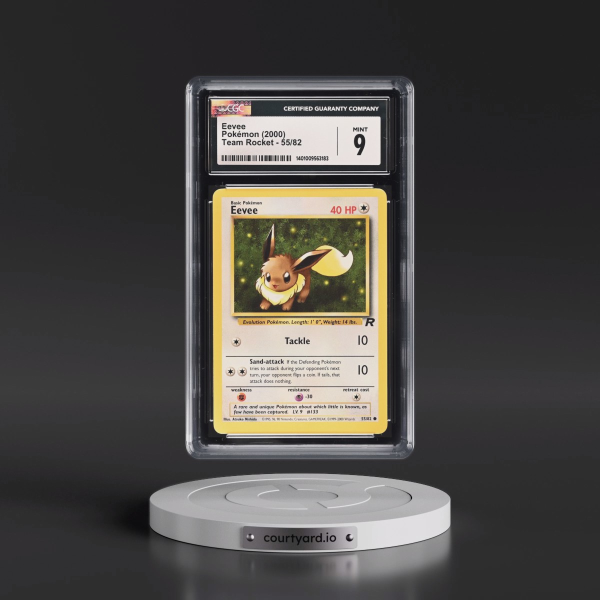 1999 Team Rocket #55/82 Eevee (CGC 9 MINT)