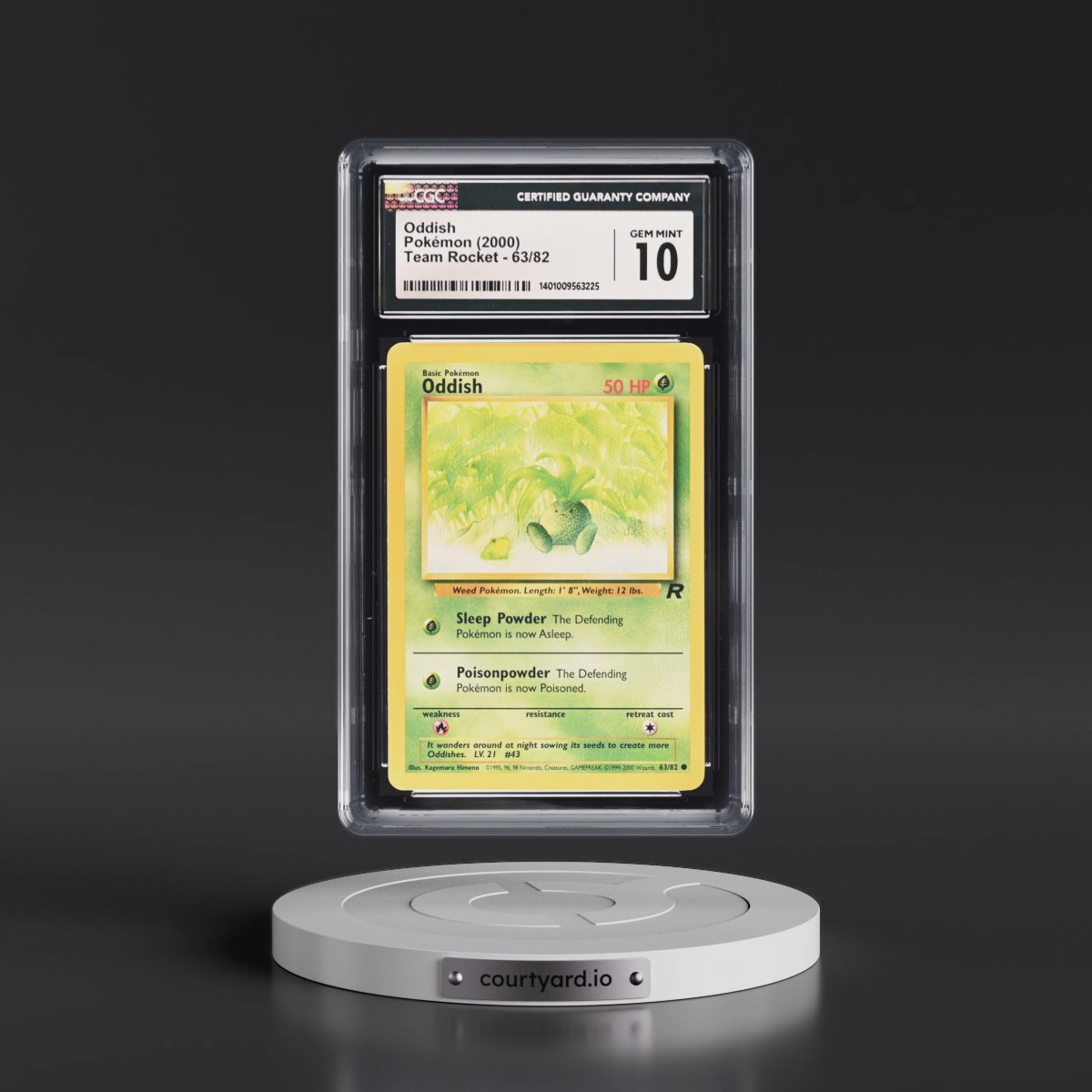 1999 Team Rocket #63/82 Oddish (CGC 10 GEM MINT)