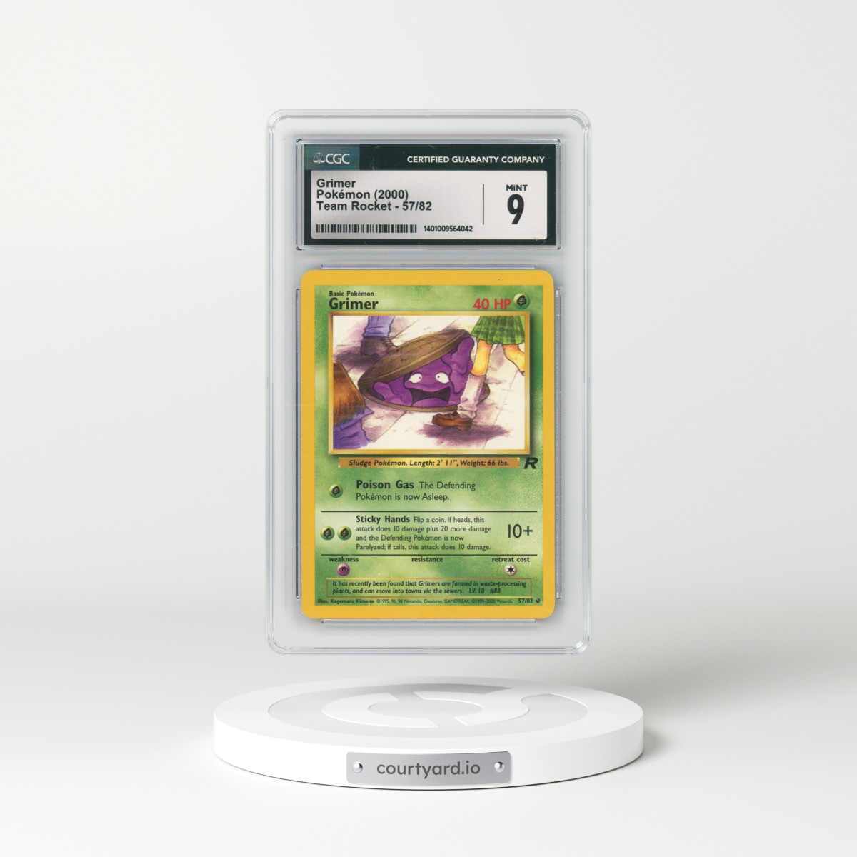 1999 Team Rocket #57/82 Grimer (CGC 9 MINT)