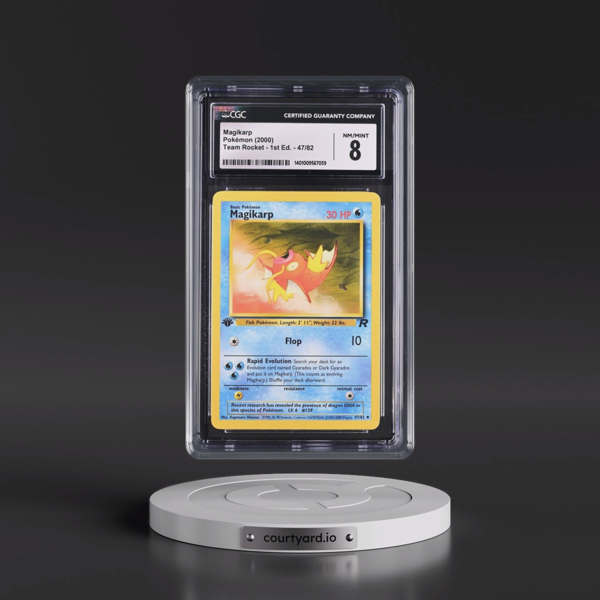 2000 Team Rocket #47/82 Magikarp - 1st Edition 1st Edition (CGC 8 NM-MT)