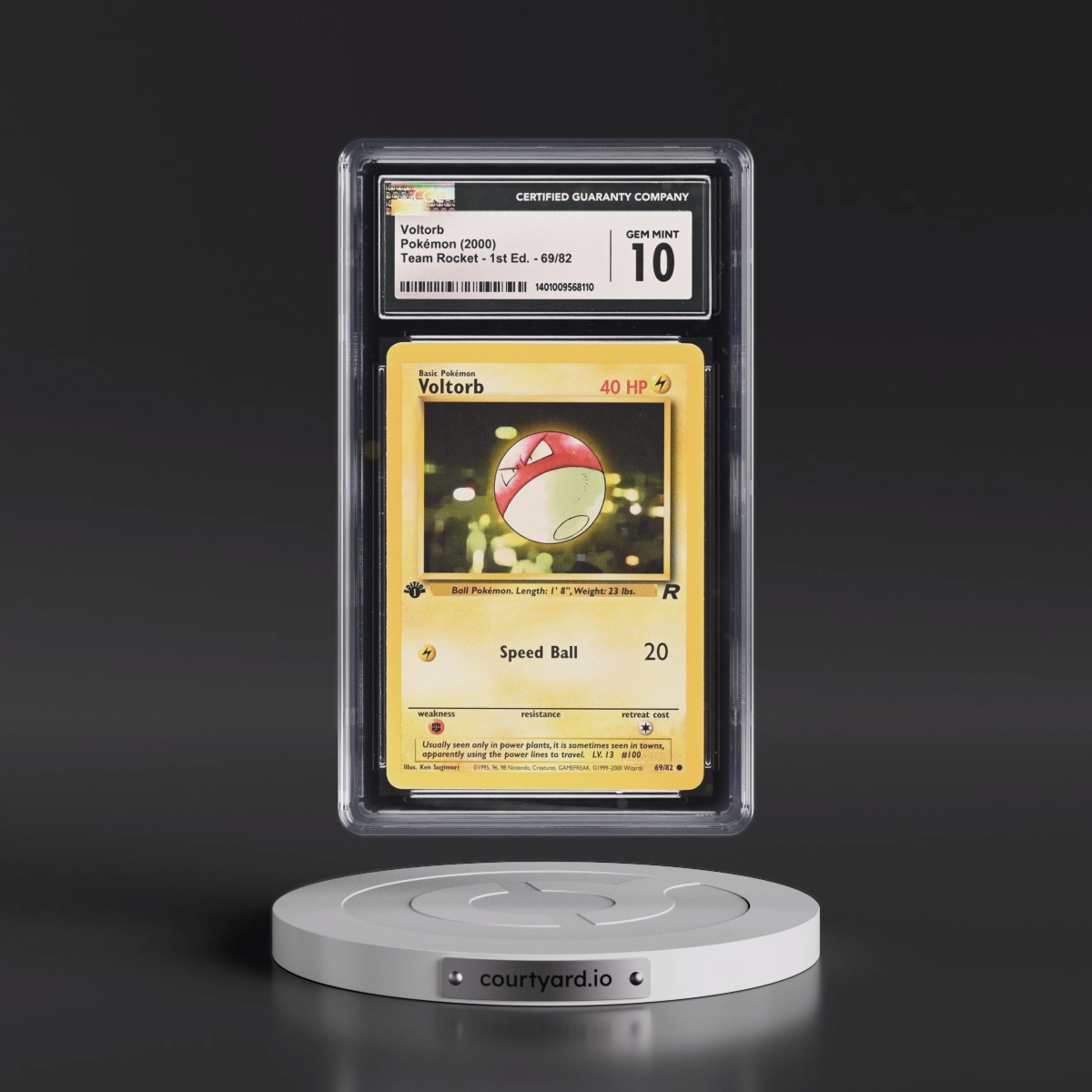 2000 Team Rocket #69/82 Voltorb - 1st Edition 1st Edition (CGC 10 GEM MINT)