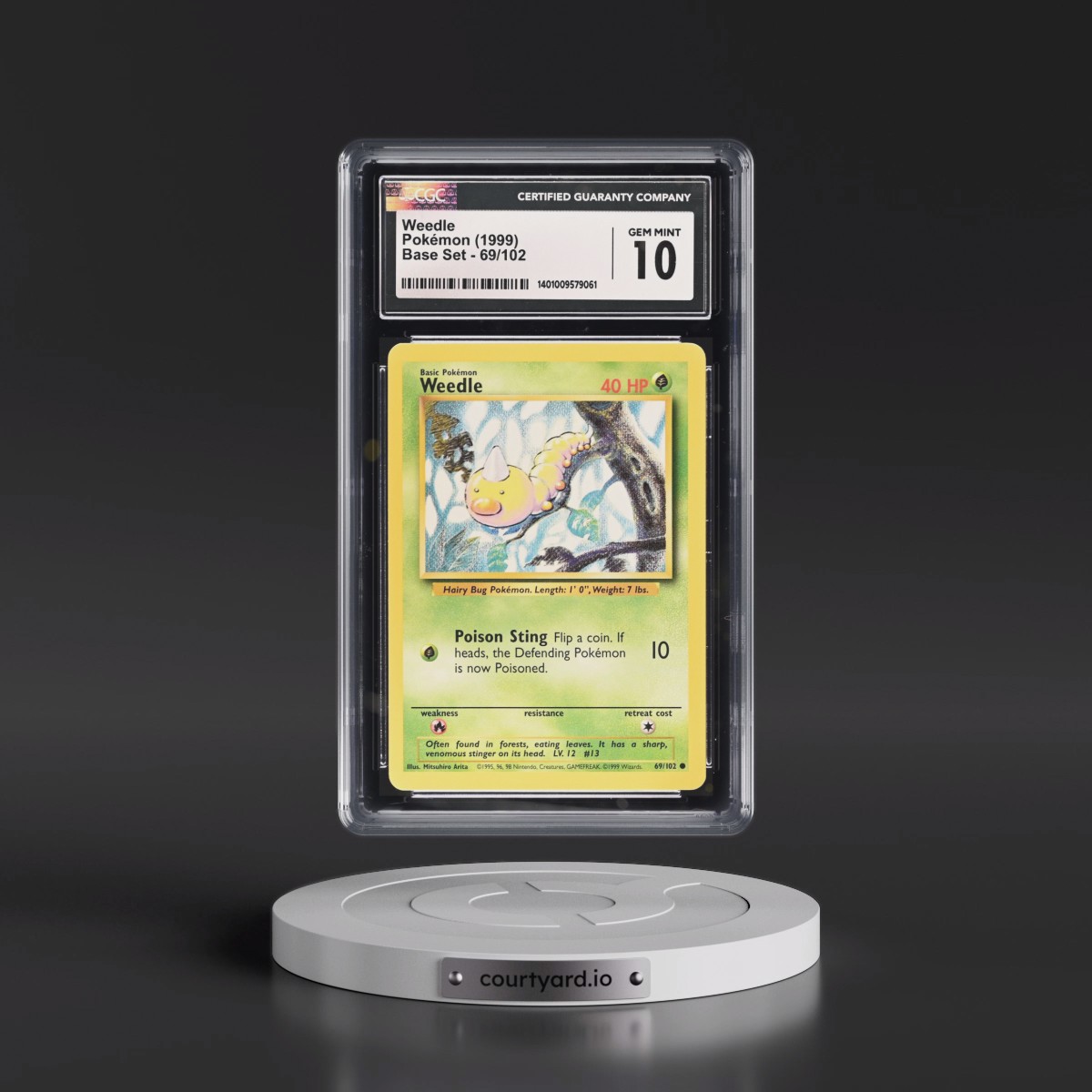 1999 Base Set #69/102 Weedle (CGC 10 GEM MINT)