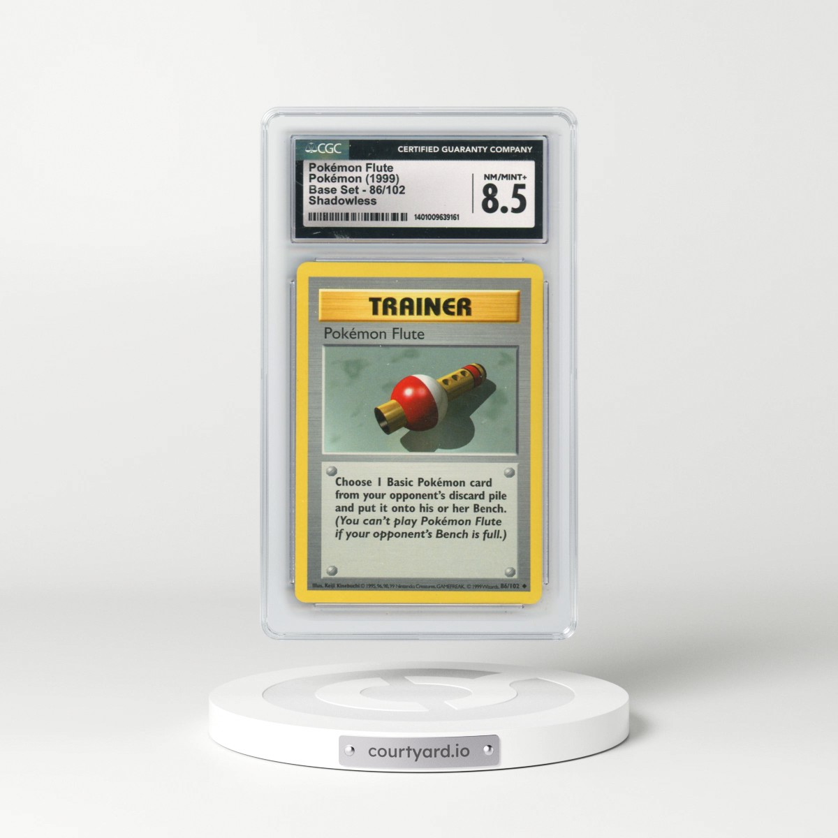 1999 Base Set #86/102 Pokémon Flute - Shadowless Shadowless (CGC 8.5 NM-MT+)