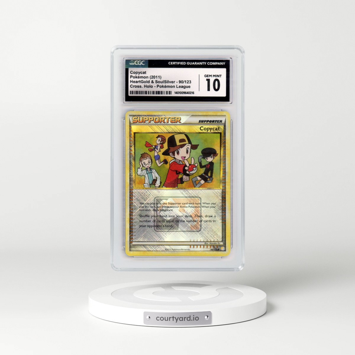 2010 HeartGold & SoulSilver #90/123 Copycat - Crosshatch Holo (Cross. Holo) Pokémon League (CGC 10 GEM MINT)