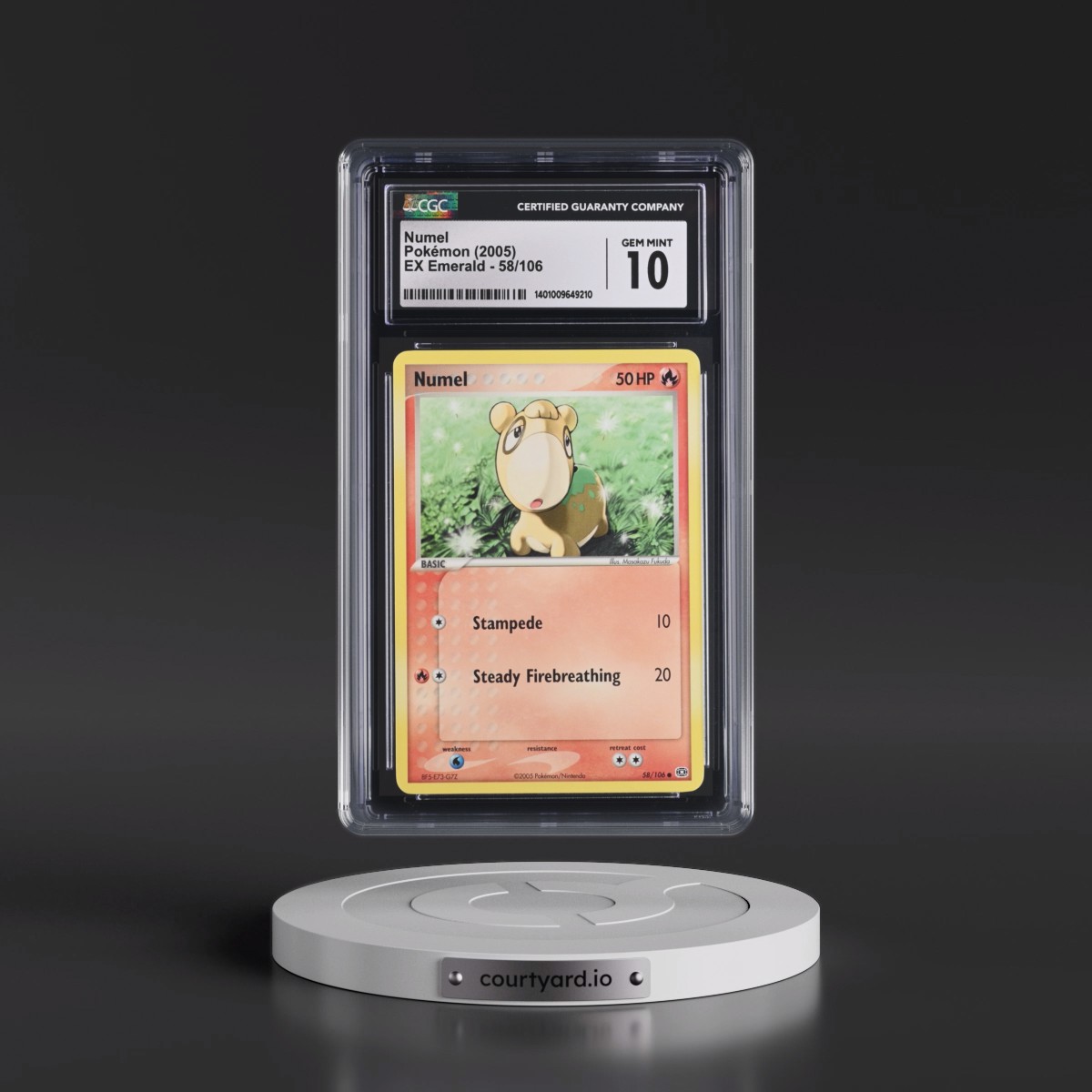 2005 EX Emerald #58/106 Numel (CGC 10 GEM MINT)